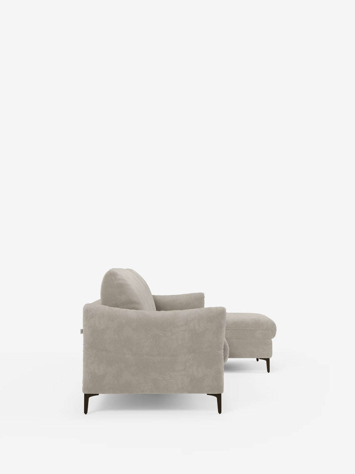 Dalia schlafsofa mit Chaiselongue mit Stauraum und Matratze 18 cm hoch – hohe Füße und fleckenabweisender Stoff T30