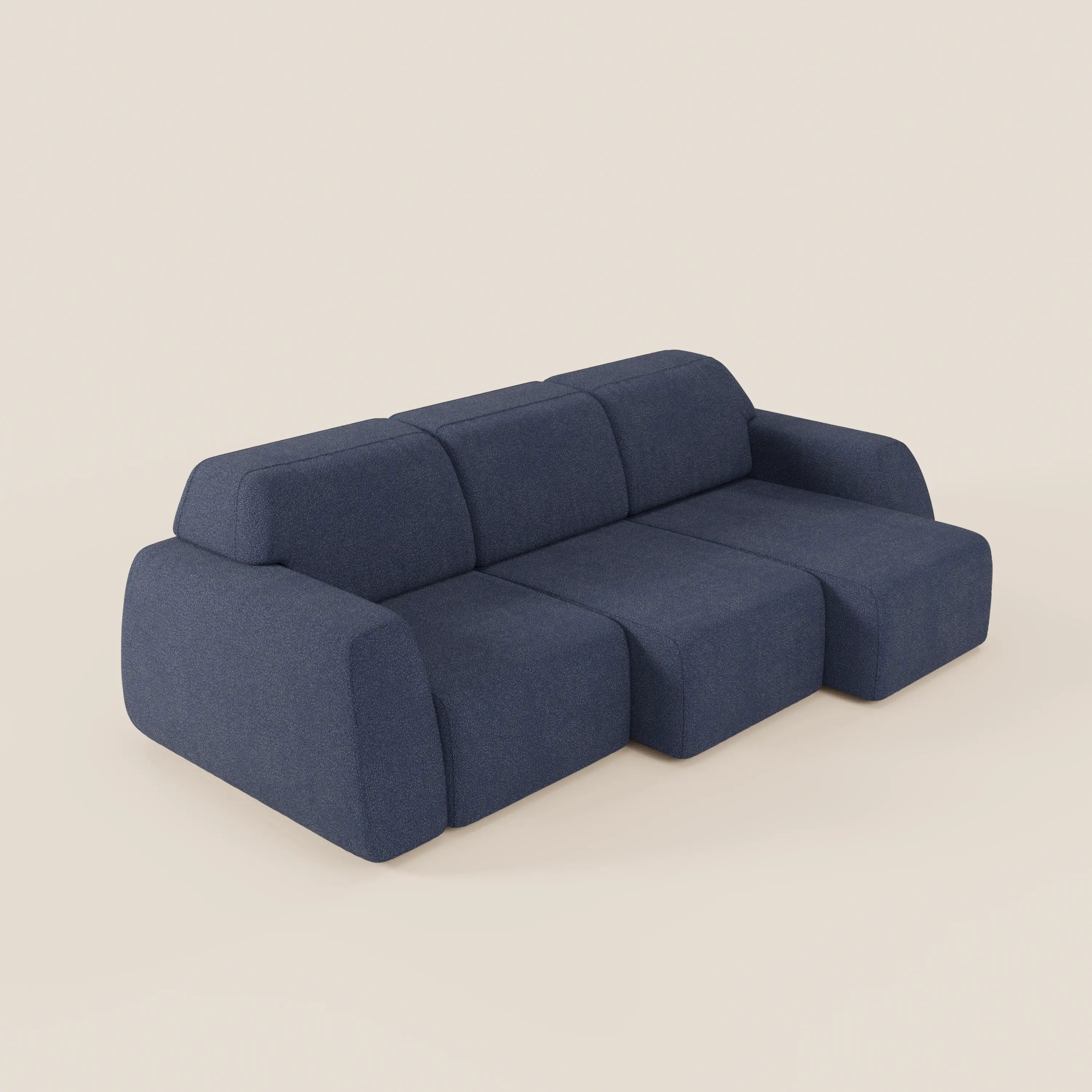 Orbit divano con 3 sedute scorrevoli e allungabili in tessuto effetto cotone smacchiabile T33 - divani.store