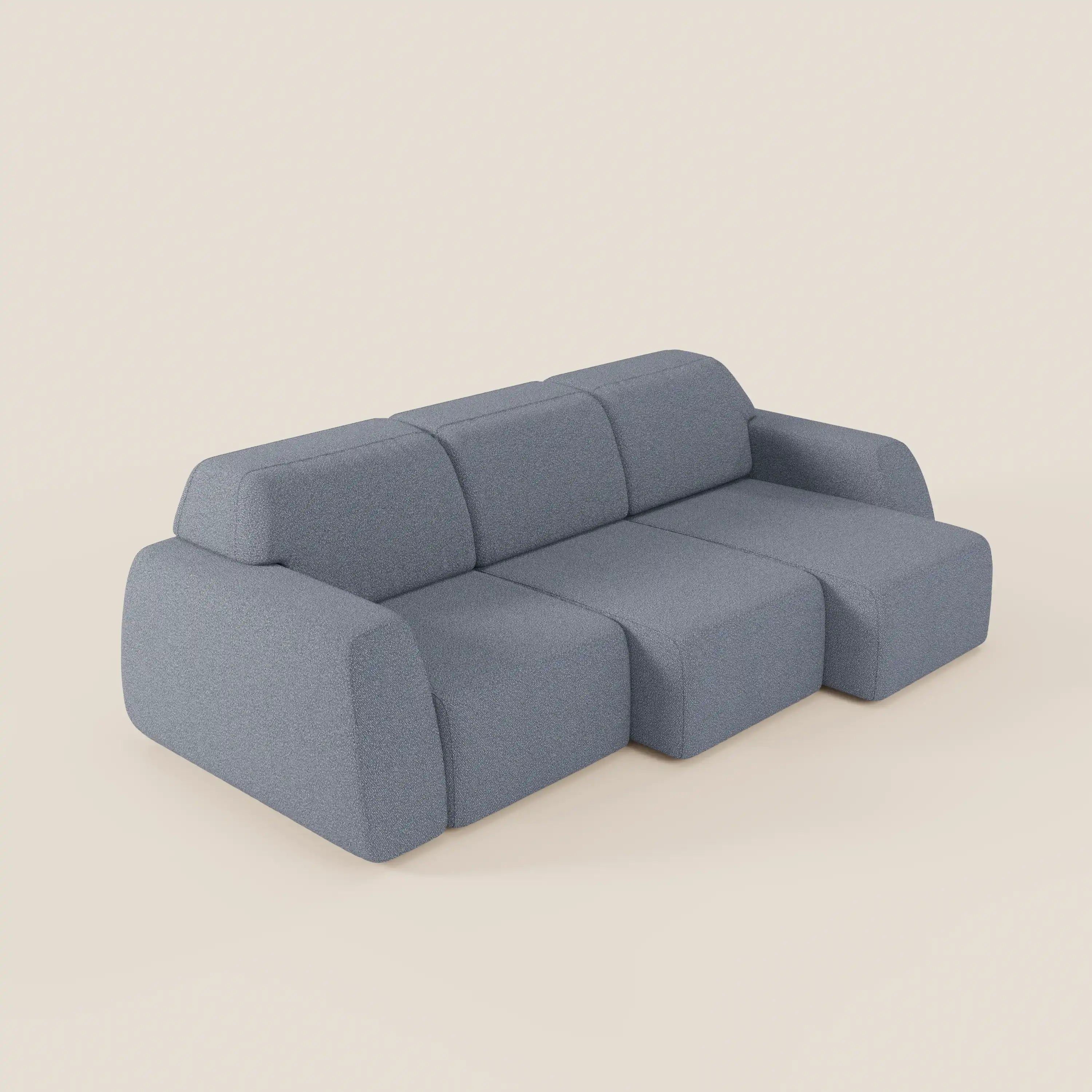 Orbit divano con 3 sedute scorrevoli e allungabili in tessuto effetto cotone smacchiabile T33 - divani.store