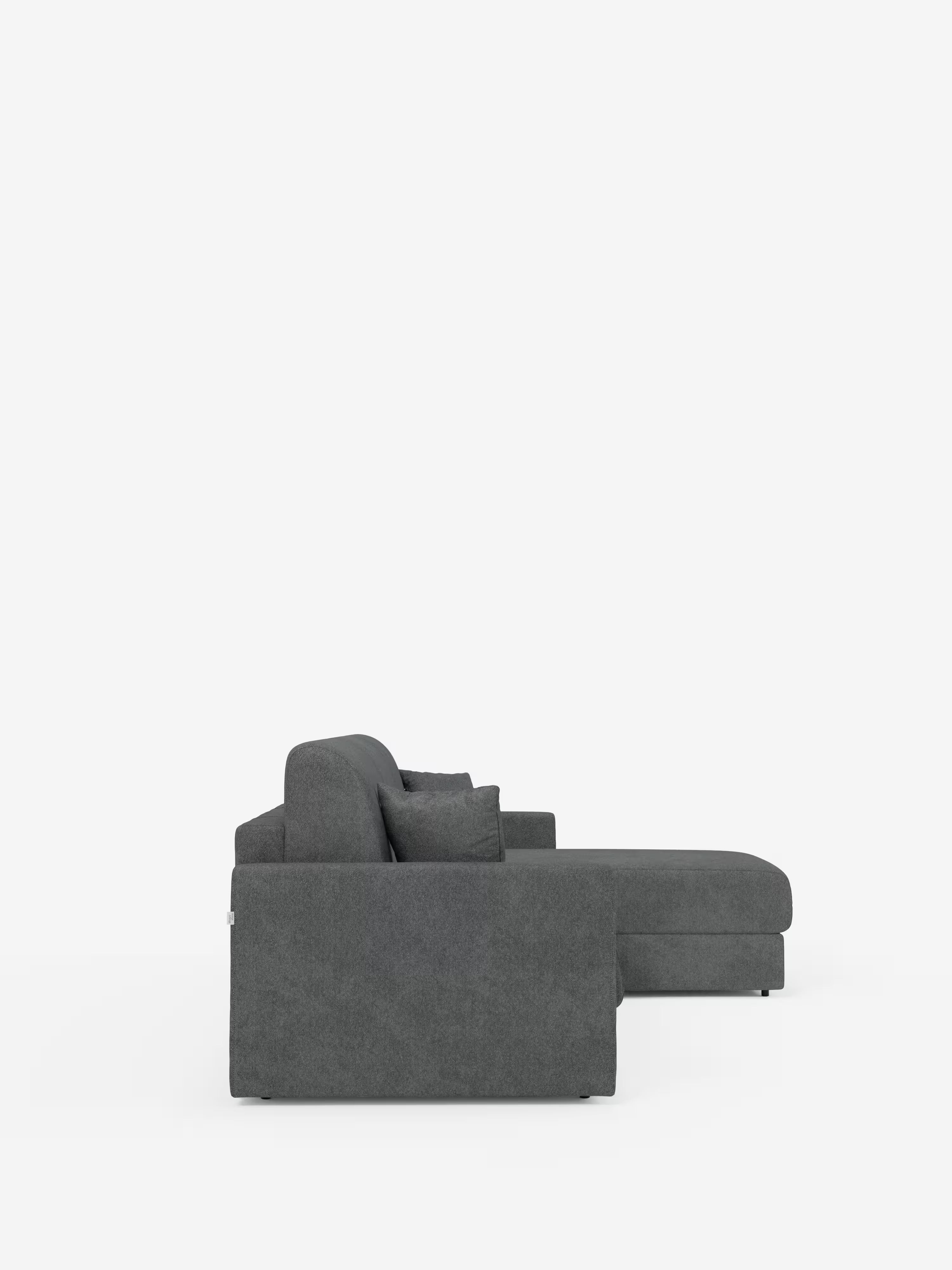 Tommy Divano Letto con penisola contenitore - design minimal e sfoderabile in tessuto smacchiabile simil cotone T33
