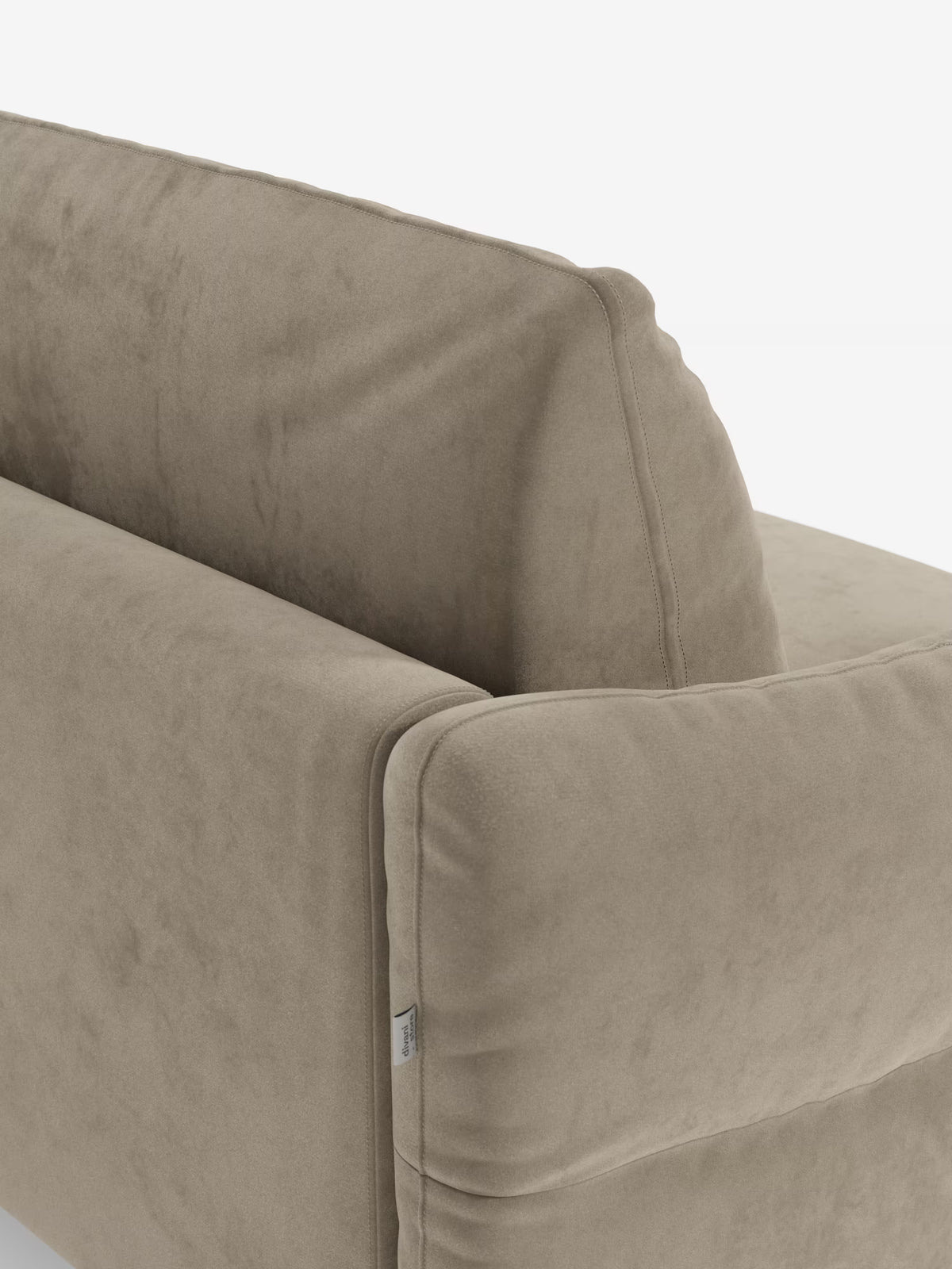 Dalia schlafsofa mit Chaiselongue mit Stauraum und Matratze 18 cm hoch – hohe Füße und fleckenabweisender Stoff T30