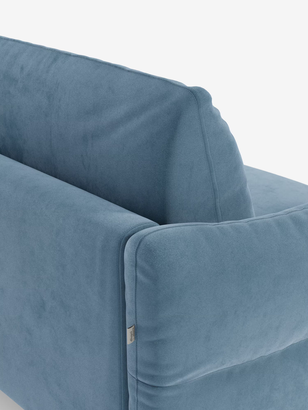 Dalia schlafsofa mit Chaiselongue mit Stauraum und Matratze 18 cm hoch – hohe Füße und fleckenabweisender Stoff T30