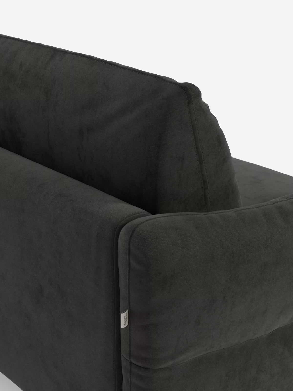 Dalia schlafsofa mit Chaiselongue mit Stauraum und Matratze 18 cm hoch – hohe Füße und fleckenabweisender Stoff T30