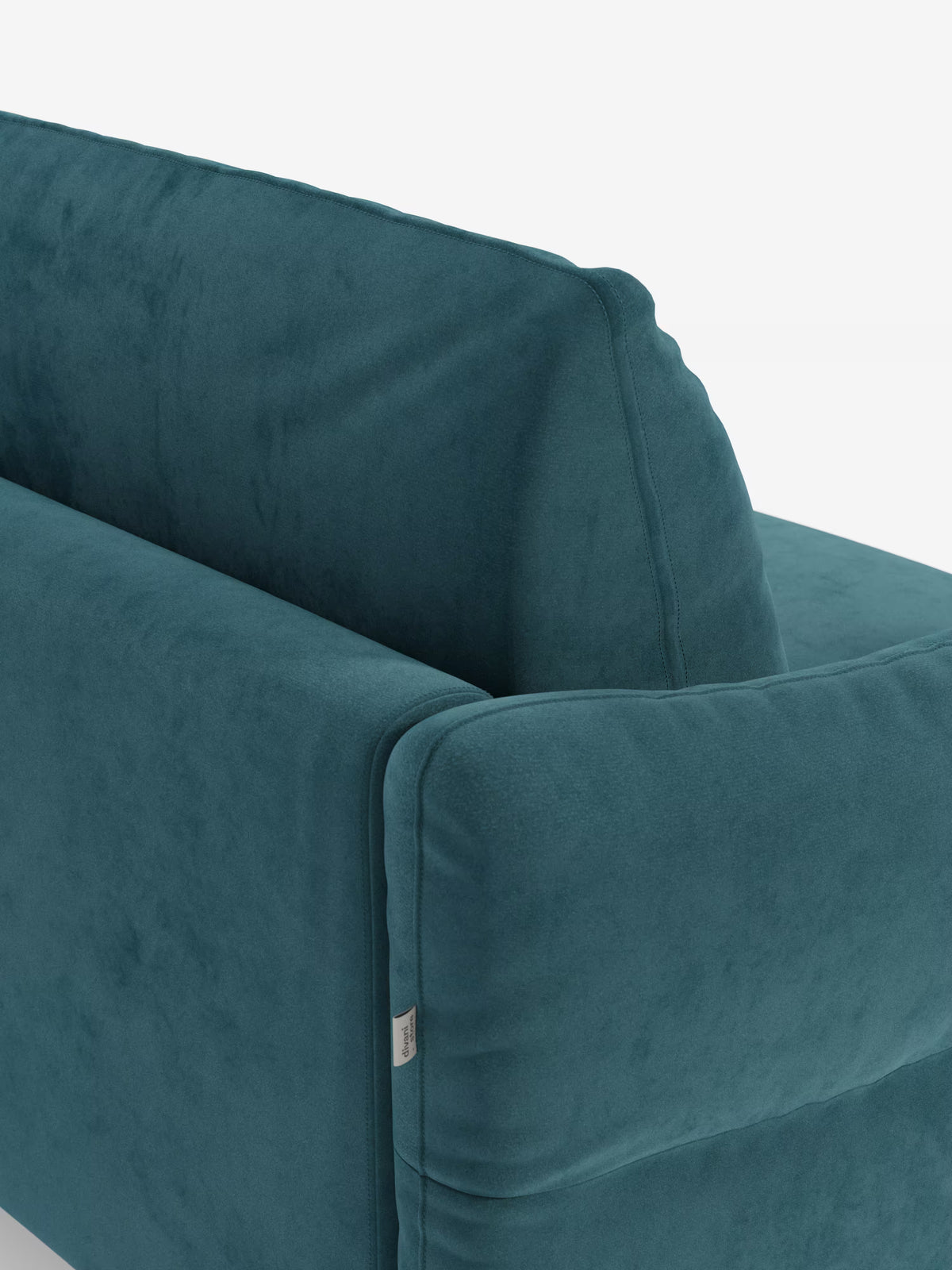 Dalia schlafsofa mit Chaiselongue mit Stauraum und Matratze 18 cm hoch – hohe Füße und fleckenabweisender Stoff T30