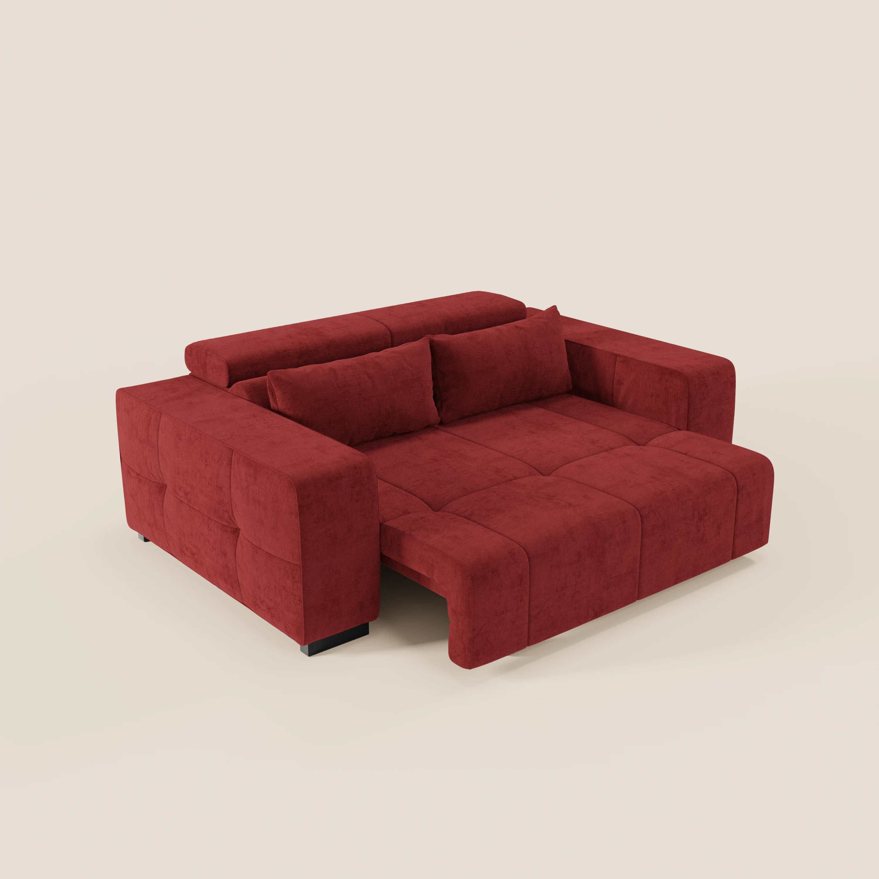 Monarch Divano con Relax Elettrico per allungamento sedute e Poggiatesta Reclinabile in tessuto morbido smacchiabile T31 - divani.store