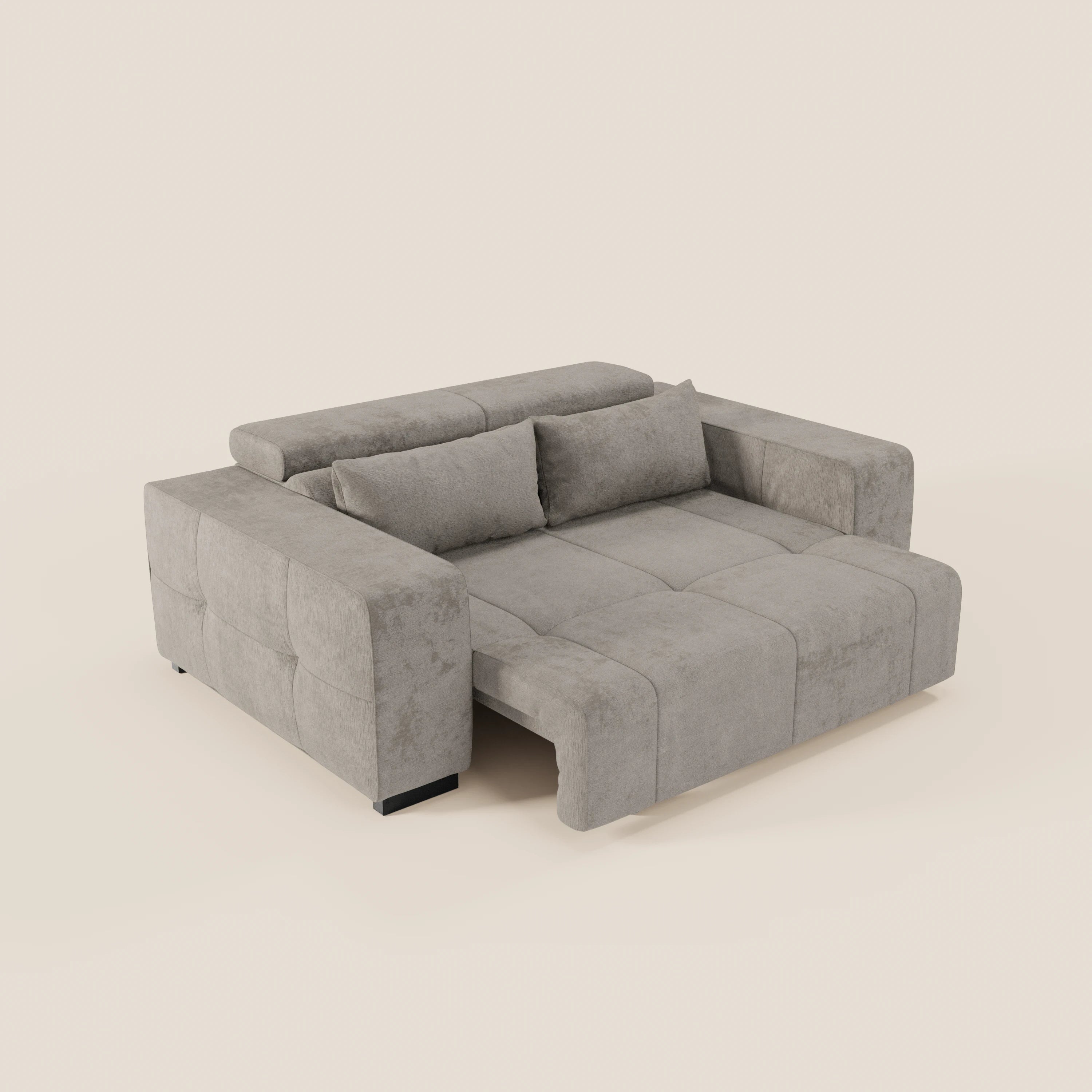 Monarch Divano con Relax Elettrico per allungamento sedute e Poggiatesta Reclinabile in tessuto morbido smacchiabile T31 - divani.store