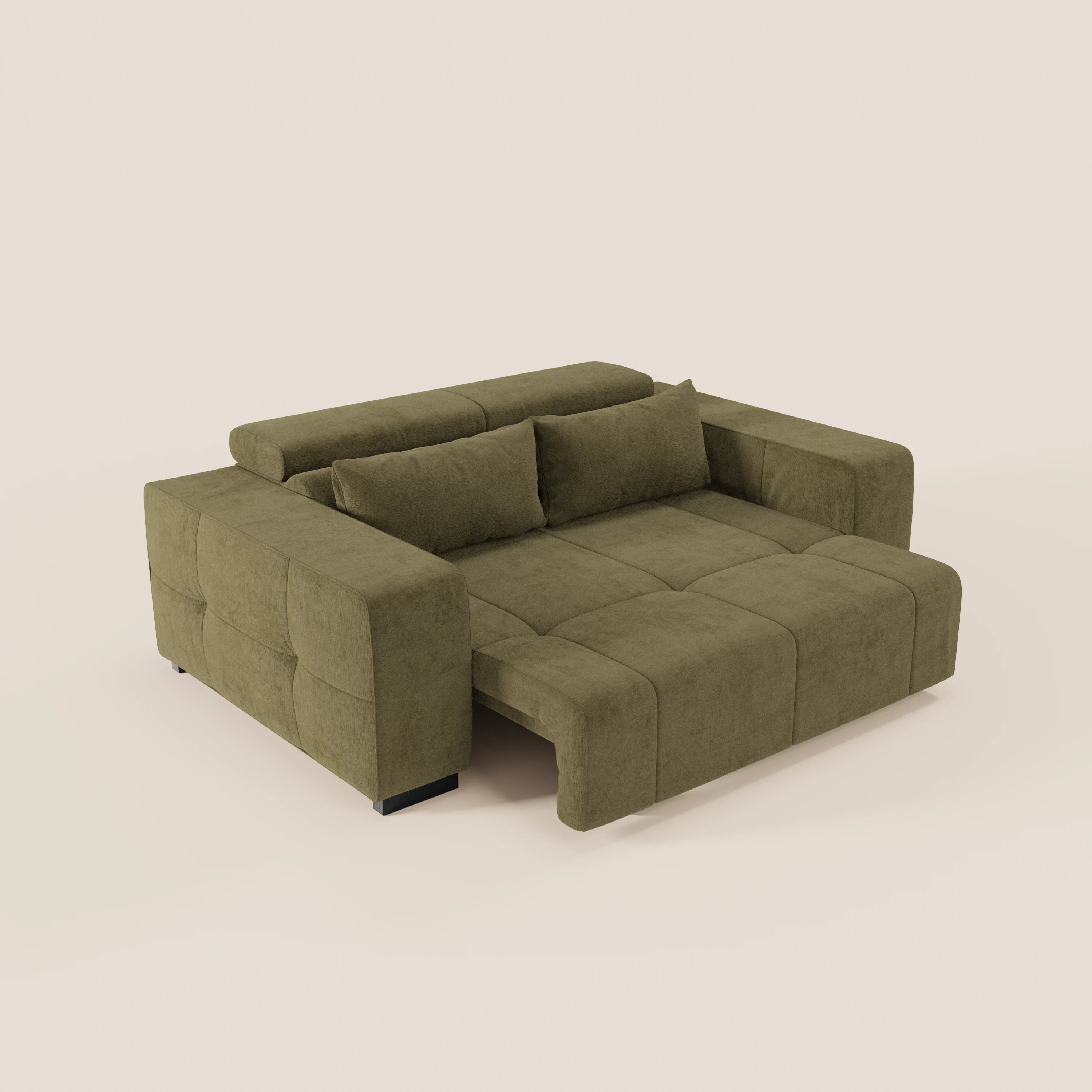 Monarch Divano con Relax Elettrico per allungamento sedute e Poggiatesta Reclinabile in tessuto morbido smacchiabile T31 - divani.store