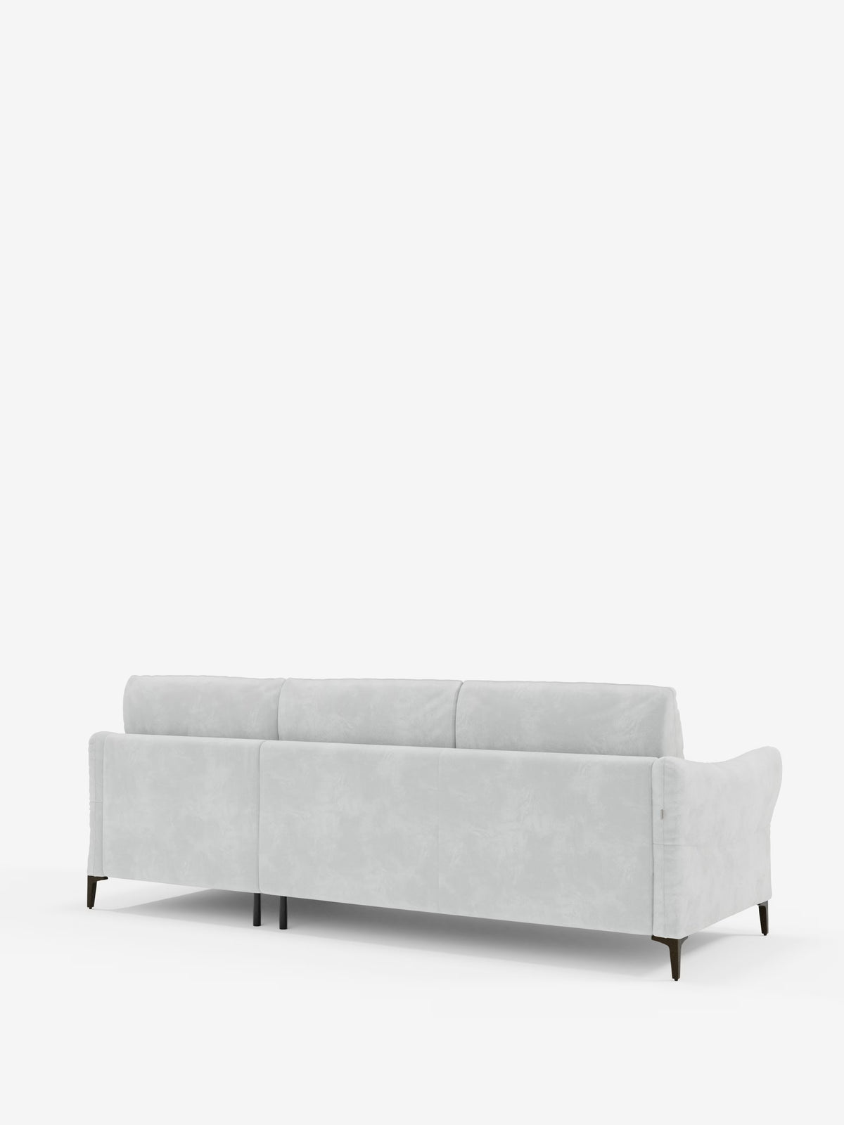 Dalia schlafsofa mit Chaiselongue mit Stauraum und Matratze 18 cm hoch – hohe Füße und fleckenabweisender Stoff T30