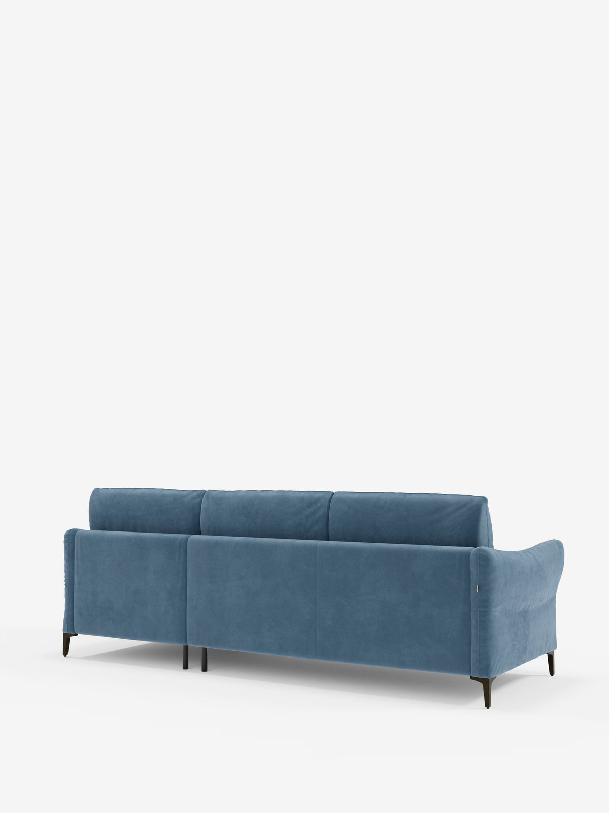 Dalia schlafsofa mit Chaiselongue mit Stauraum und Matratze 18 cm hoch – hohe Füße und fleckenabweisender Stoff T30