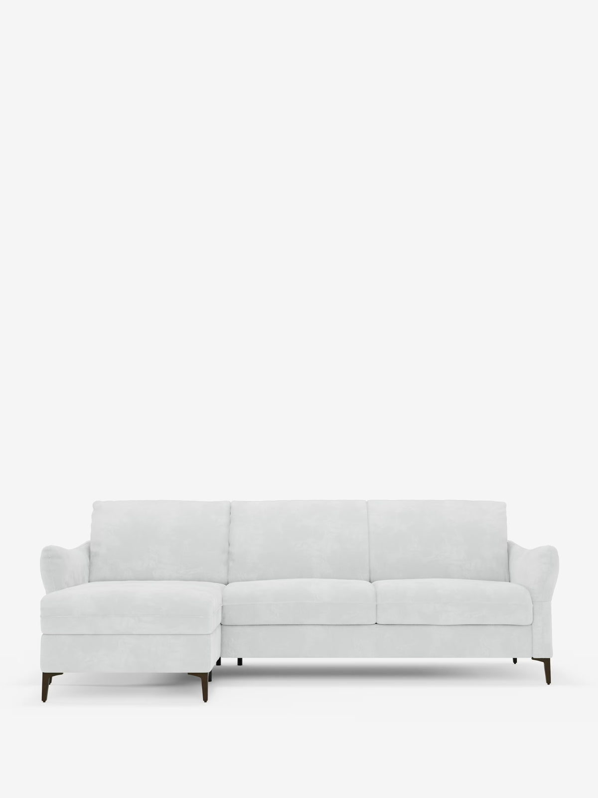 Dalia schlafsofa mit Chaiselongue mit Stauraum und Matratze 18 cm hoch – hohe Füße und fleckenabweisender Stoff T30