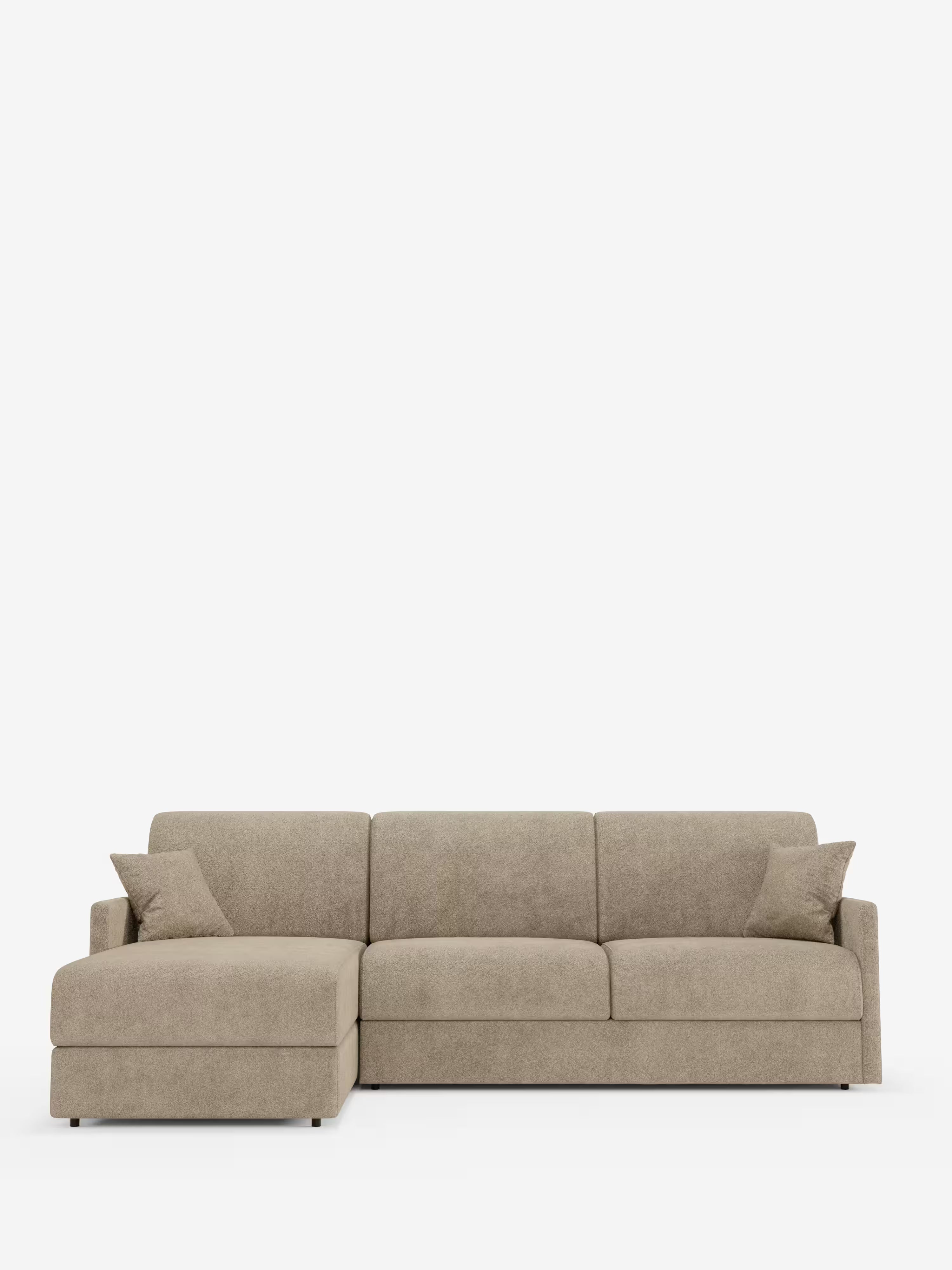 Tommy Divano Letto con penisola contenitore - design minimal e sfoderabile in tessuto smacchiabile simil cotone T33