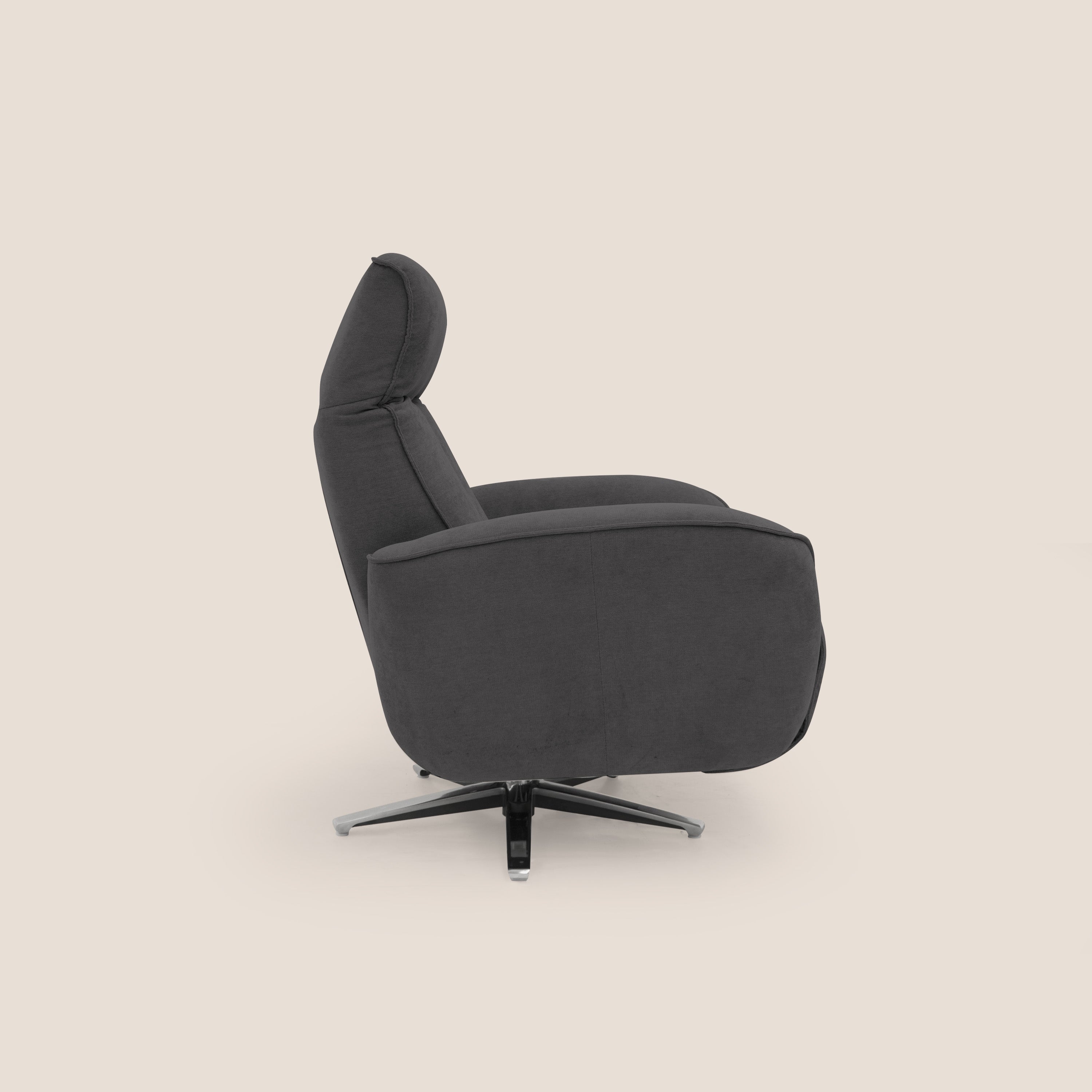 EVA Poltroncina RELAX in morbido tessuto impermeabile T02 nero - divani.store
