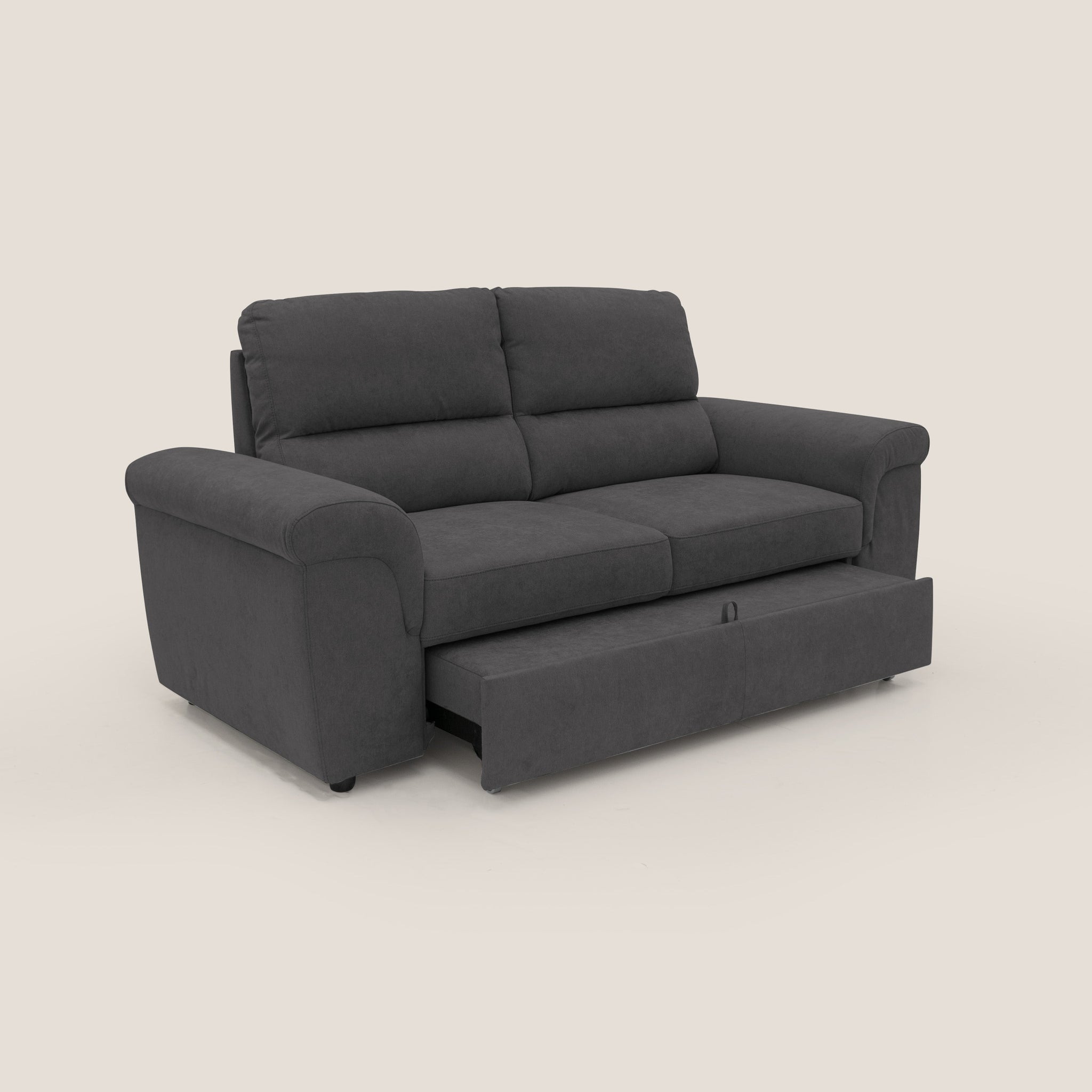 Minerva Sofa mit ausziehbarer Ottomane aus weichem wasserfestem Stoff T02