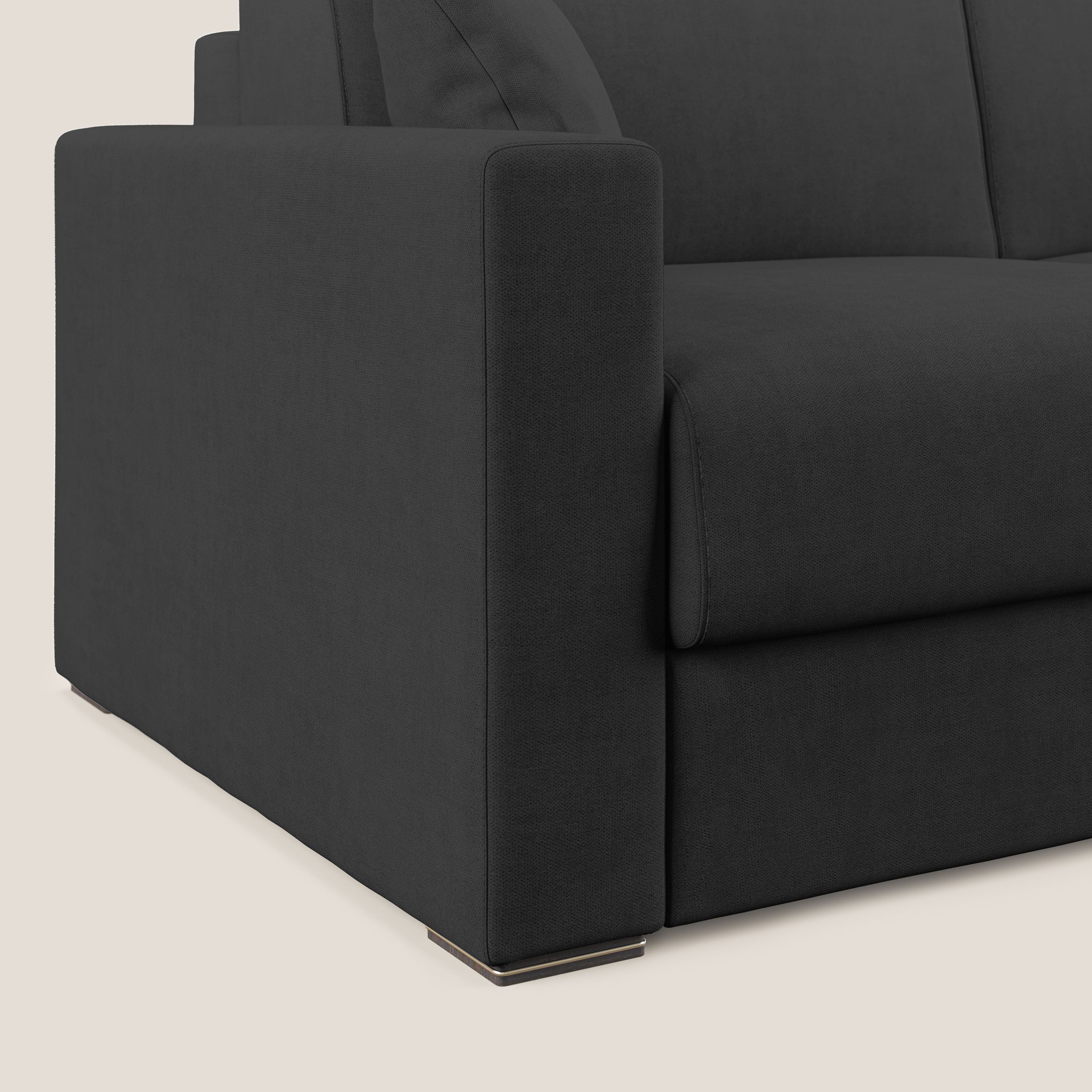 Best Divano letto matrimoniale in tessuto impermeabile T02 nero - divani.store