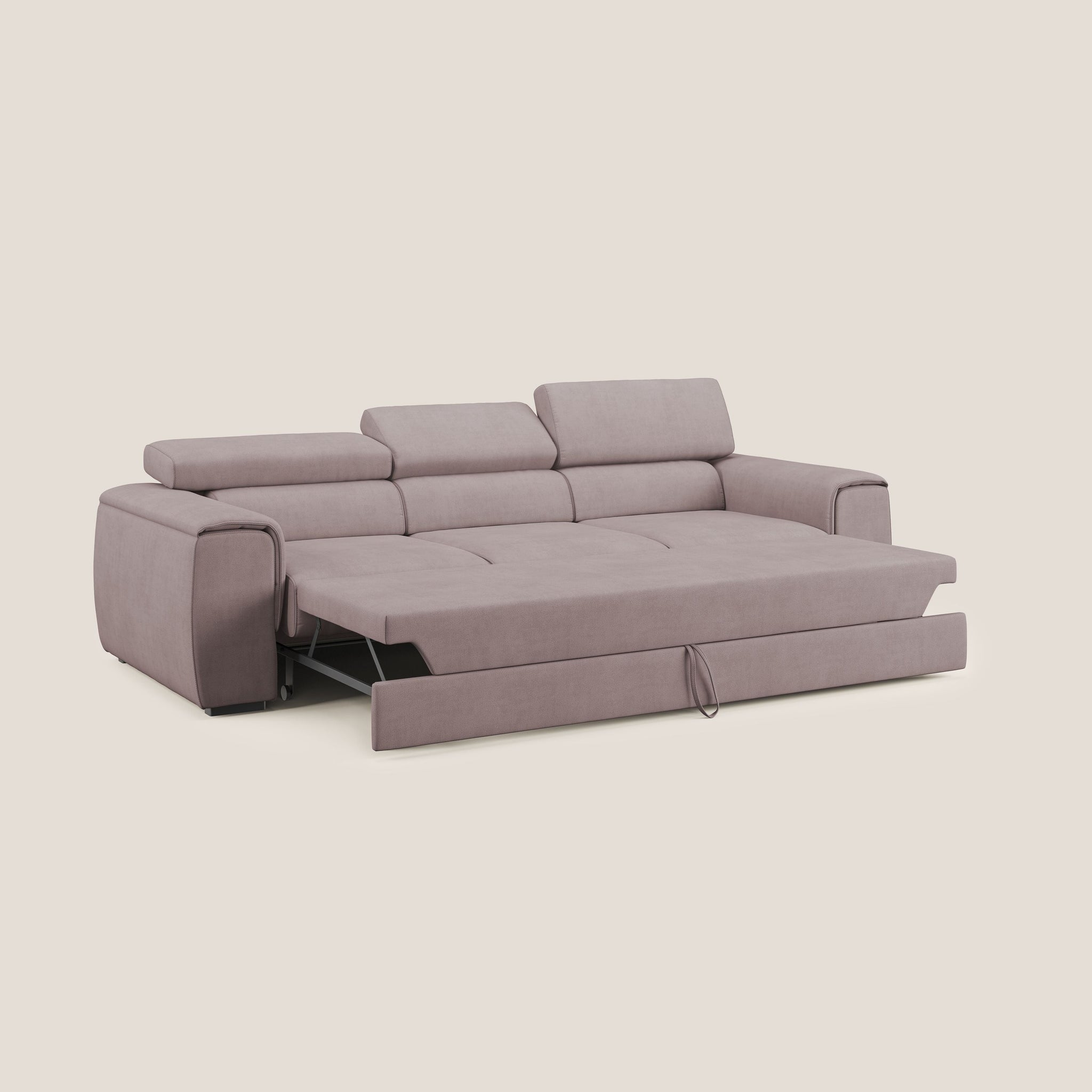 Zeno Sofa mit 3 ausziehbaren Sitzen aus weichem, wasserfestem Stoff T02