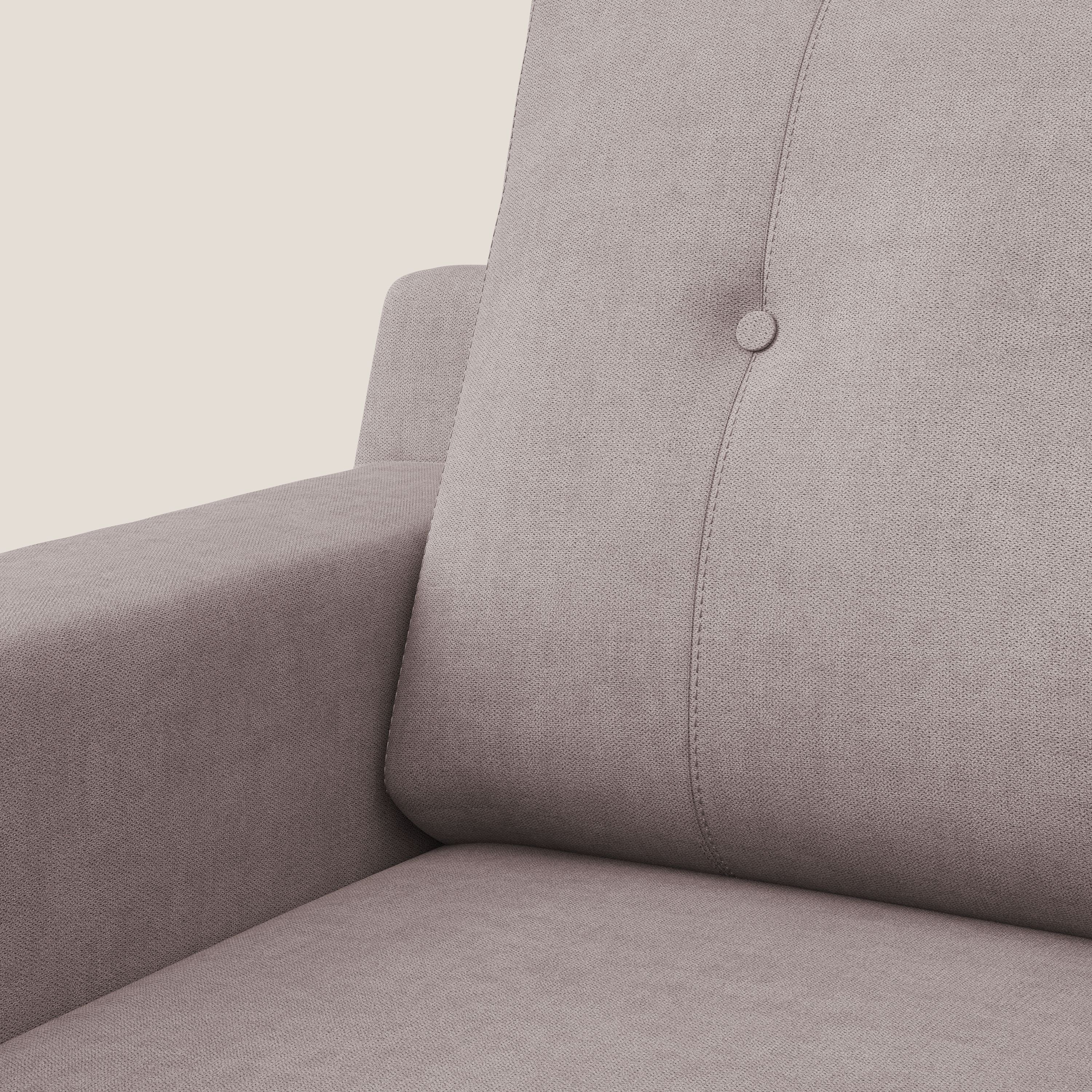 Danish poltroncina in tessuto morbido impermeabile T02 rosa - divani.store