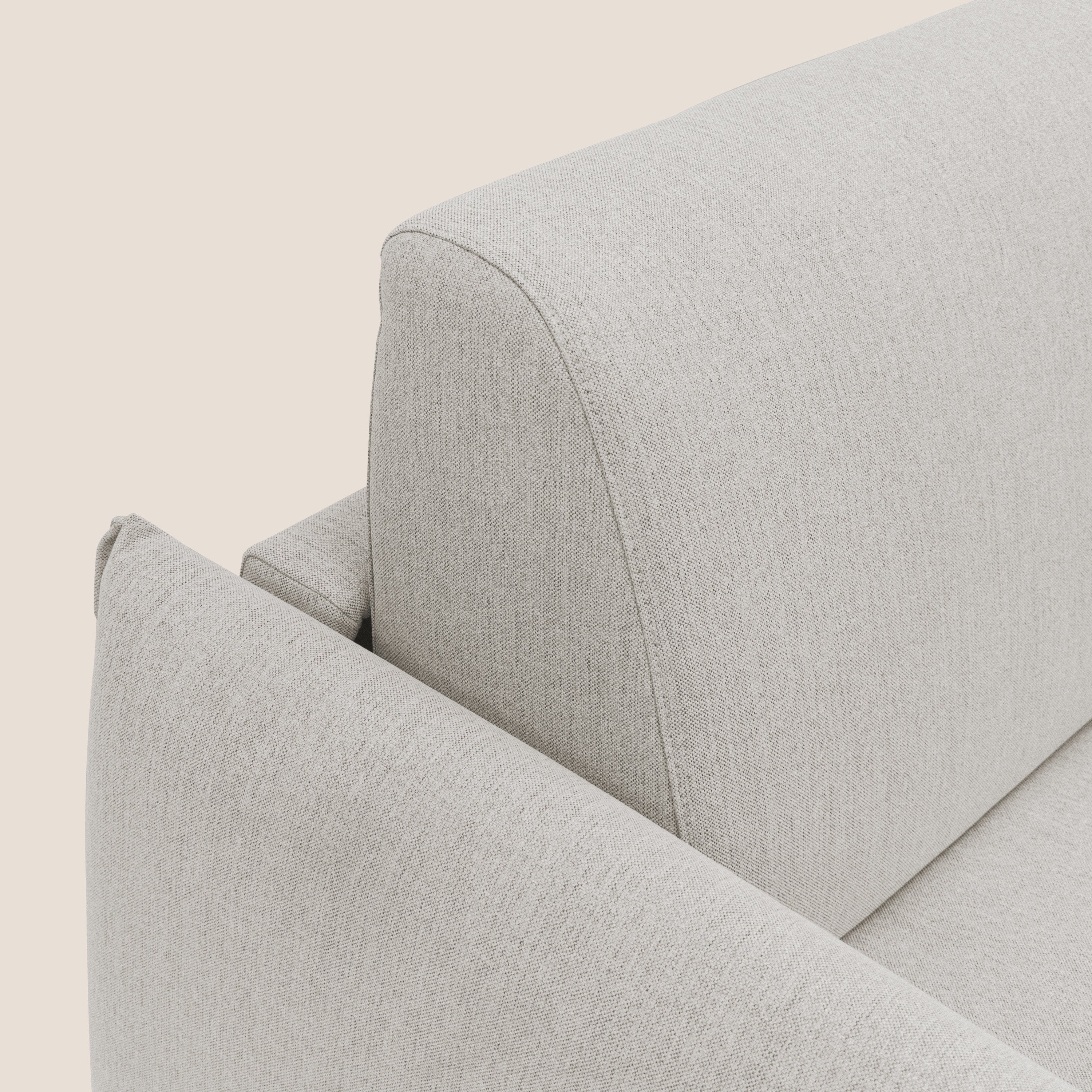 Scarlet divano letto in tessuto misto cotone impermeabile T19 panna - divani.store