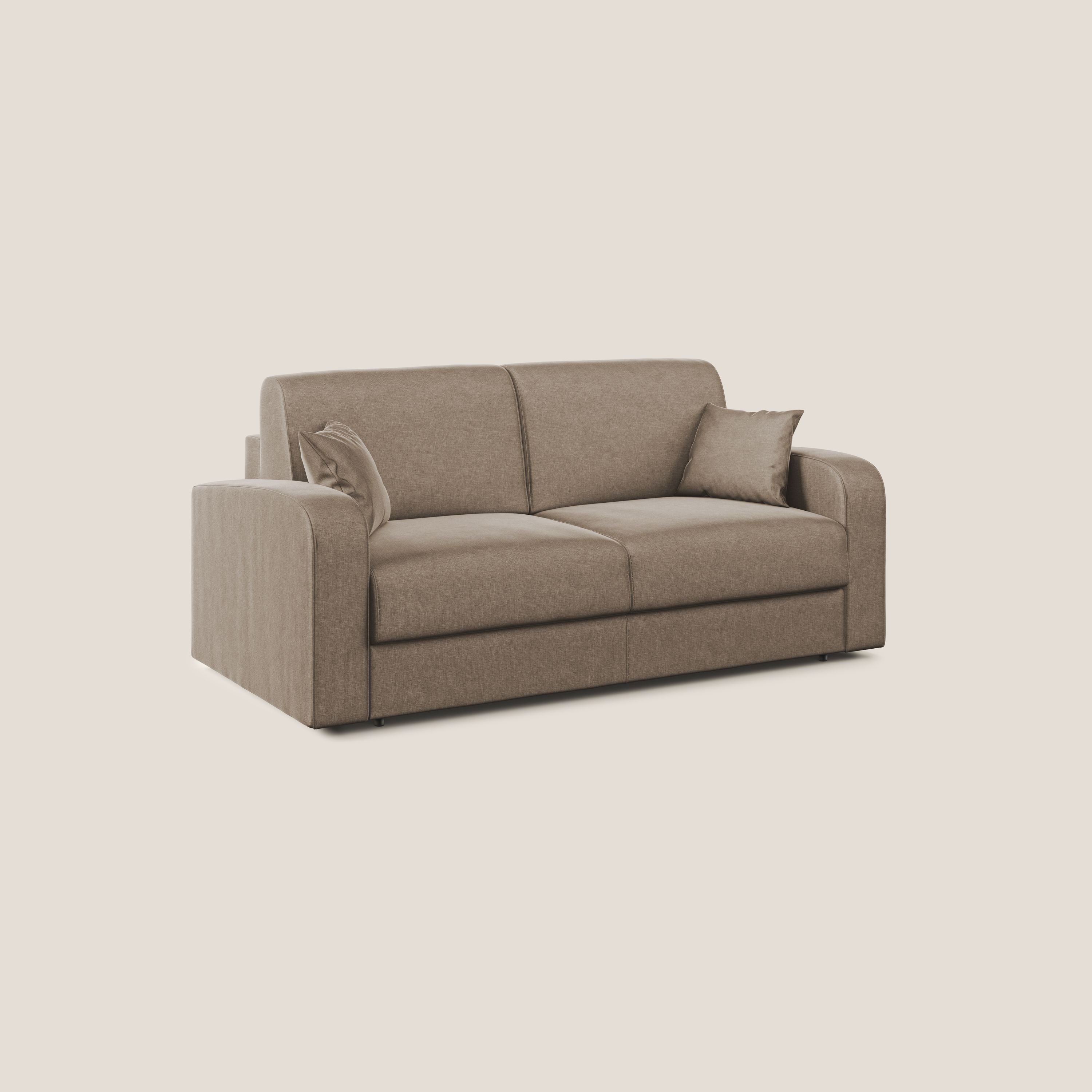 Lebron Divano letto matrimoniale in velluto morbido T01 marrone - divani.store