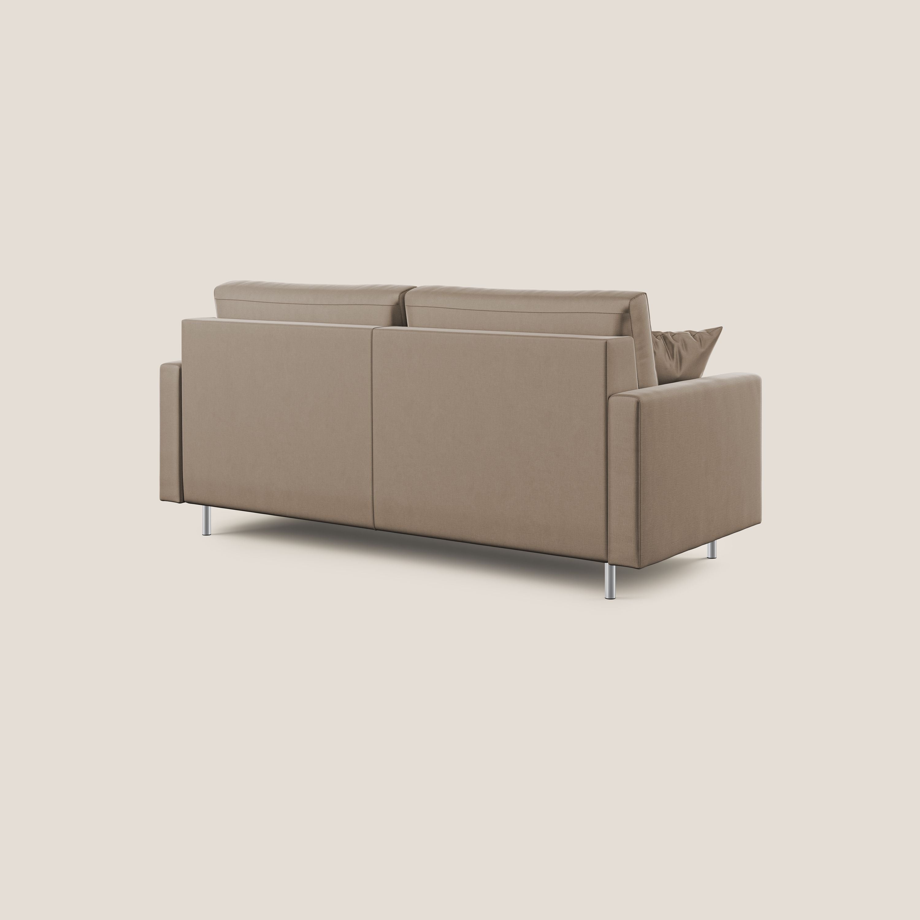 Andromeda divano letto matrimoniale in velluto morbido impermeabile T01 marrone - divani.store