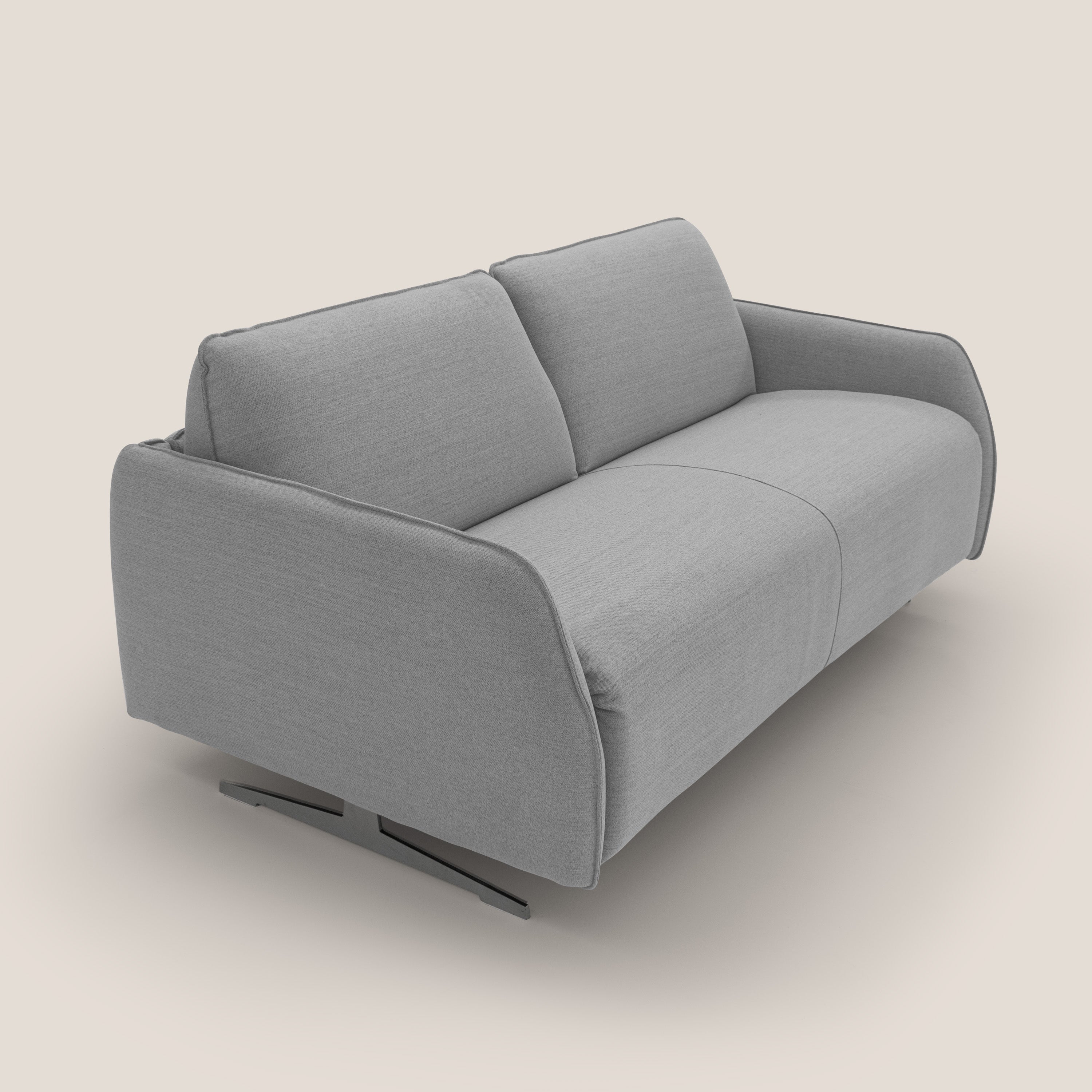 Texas Divano letto matrimoniale moderno in tessuto impermeabile T19 grigio - divani.store