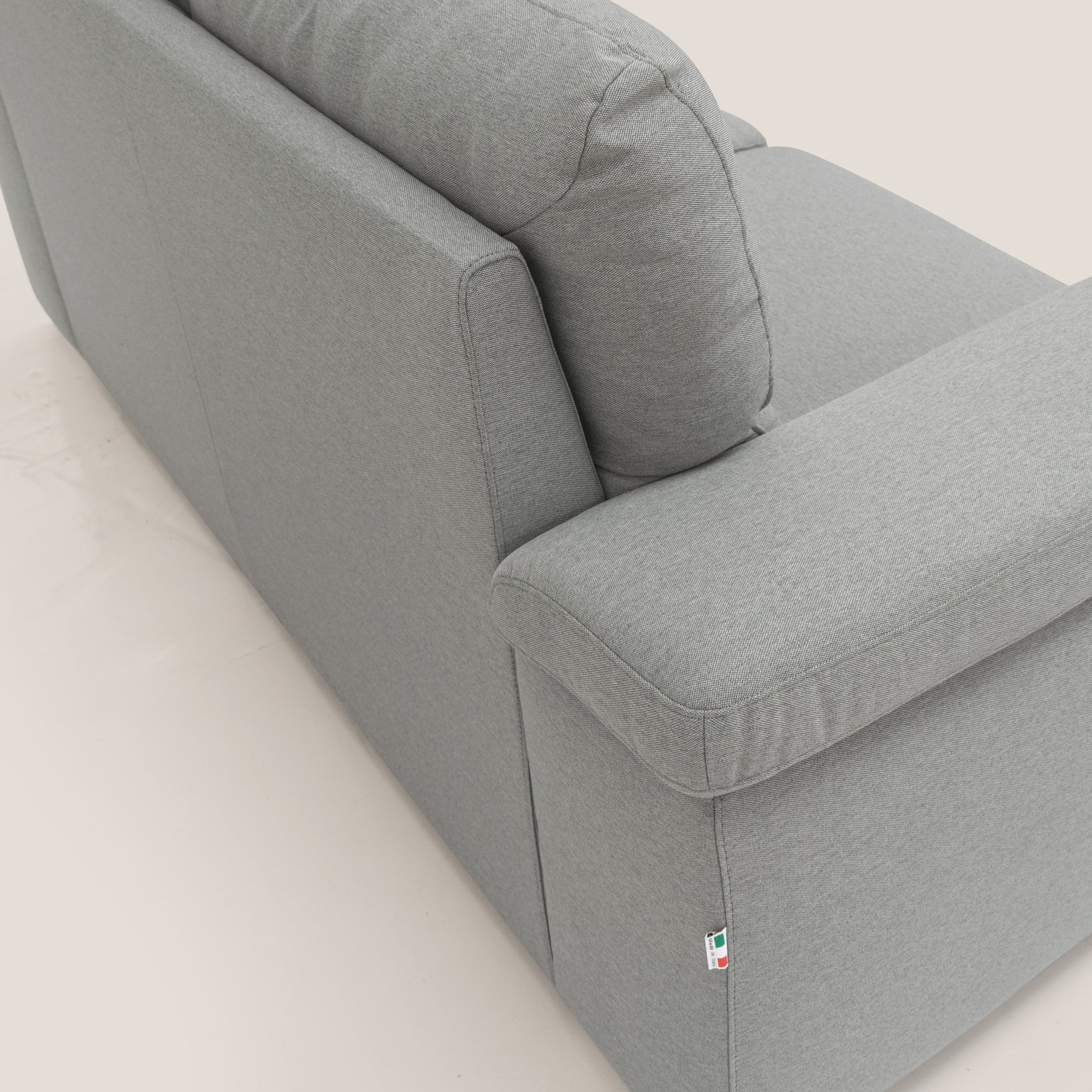 Spazio Sofa mit 2 ausziehbaren Ottomanen aus wasserfestem baumwollähnlichem Stoff T13