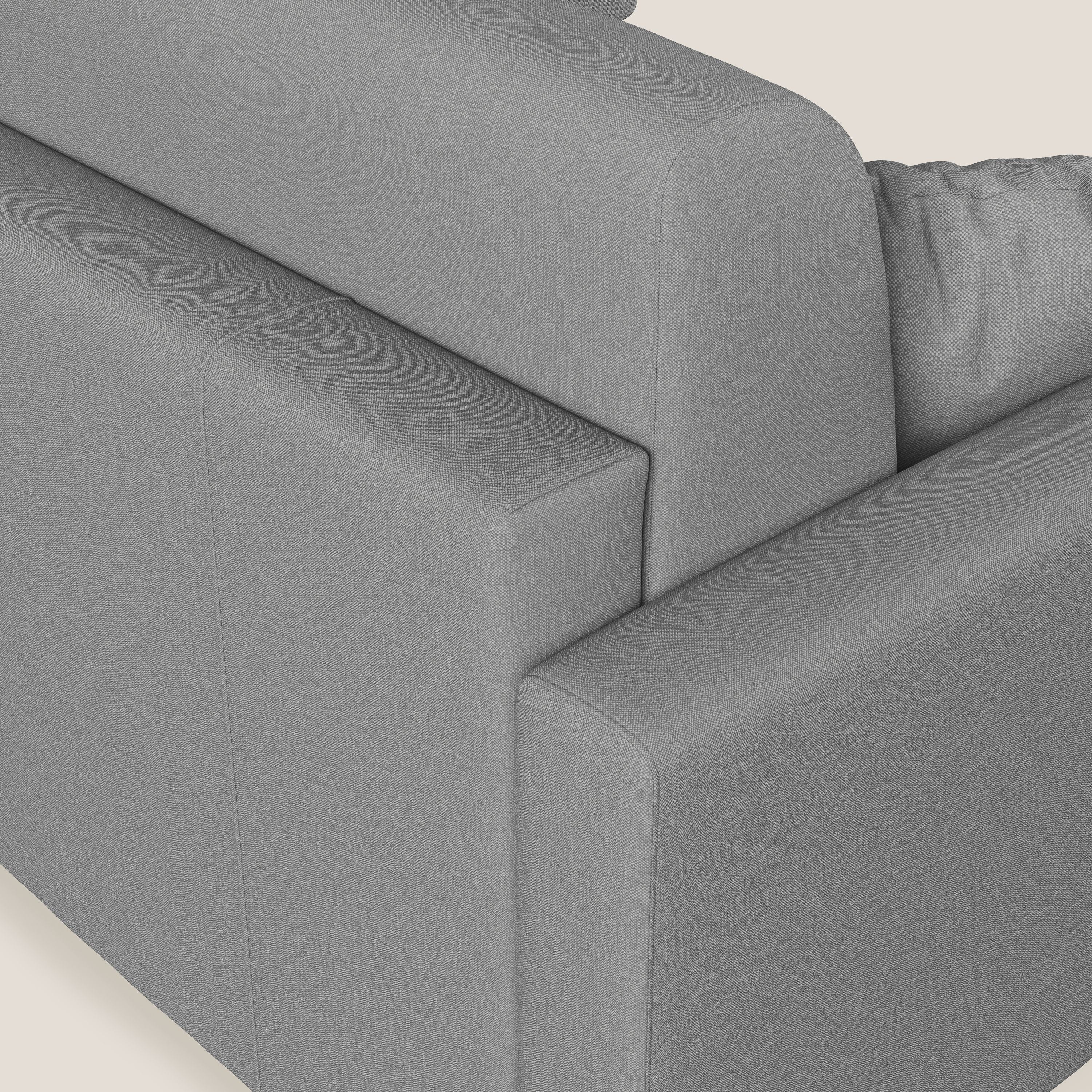 Chris Divano letto angolare 5 posti in tessuto impermeabile T13 grigio - divani.store