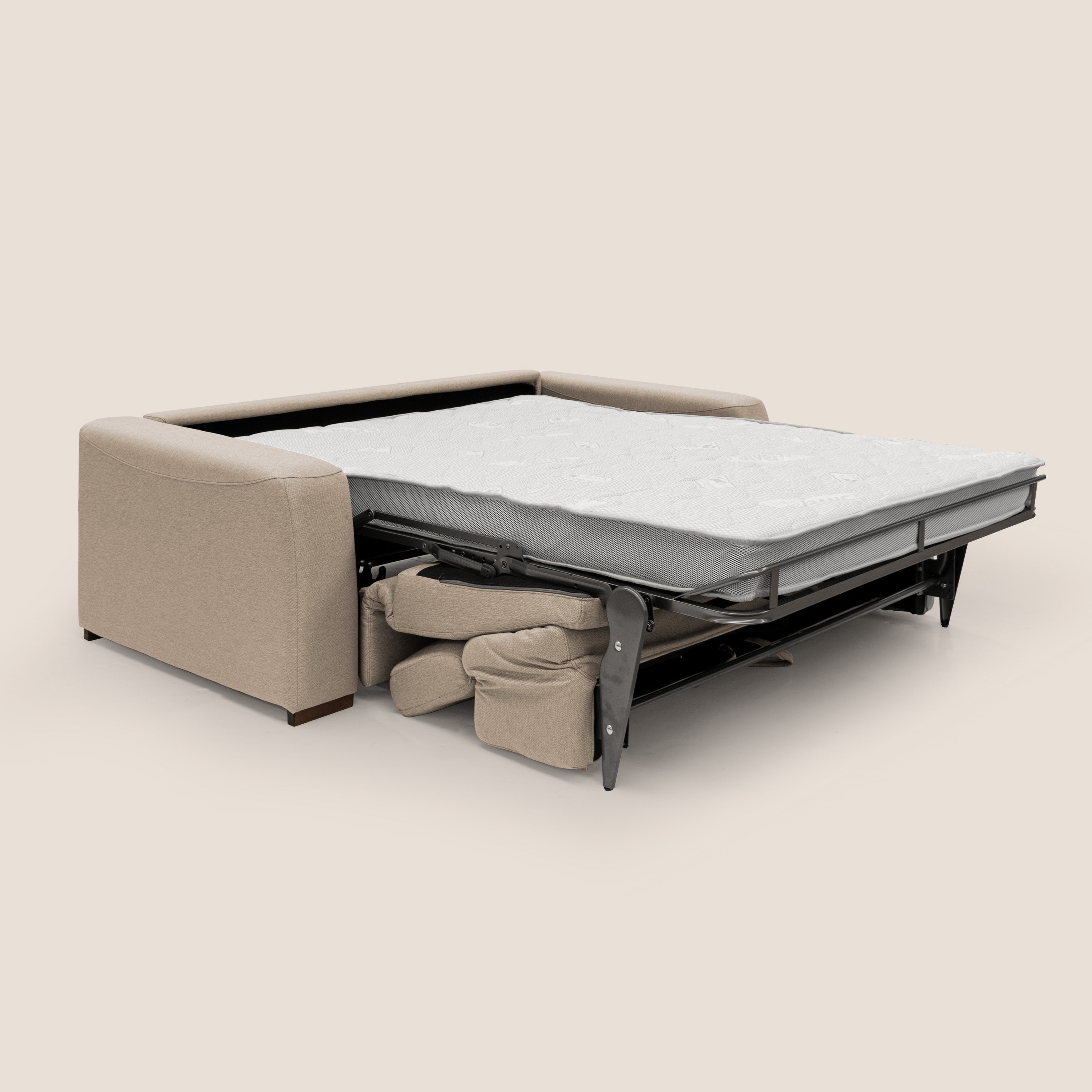Poseidon divano letto + relax elettrico in tessuto smacchiabile impermeabile T05 beige - divani.store