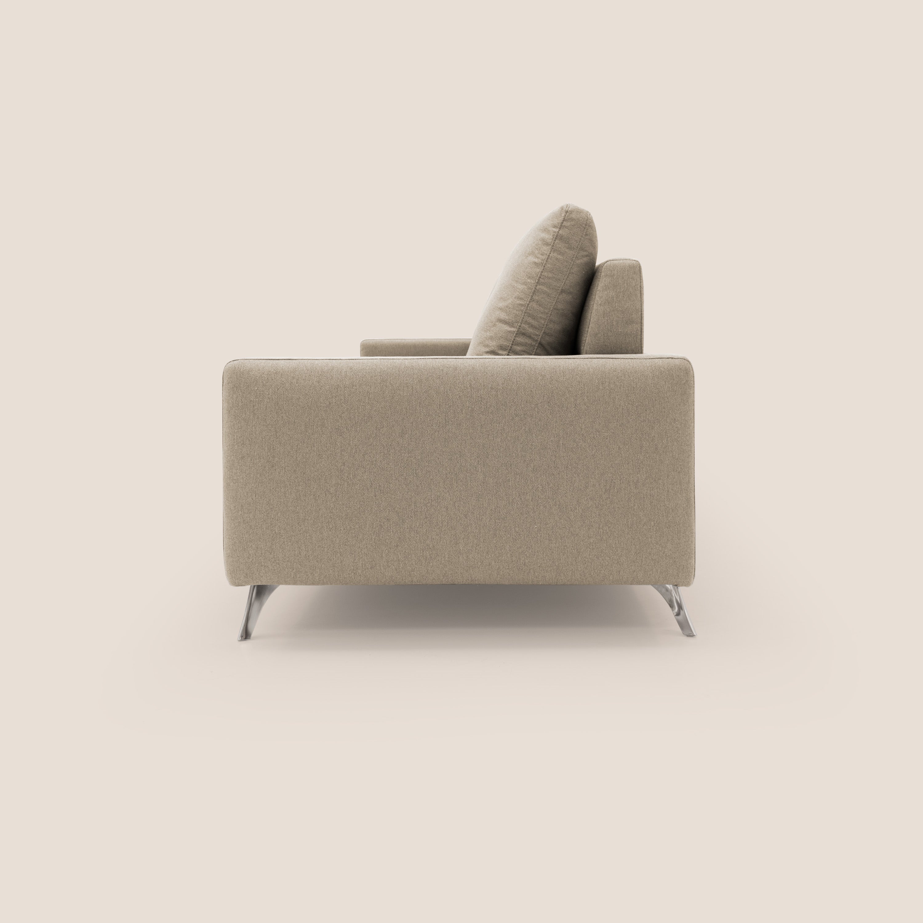 Klimt divano con 3 sedute allungabili e schienali in piuma d'oca in tessuto smacchiabile T05 beige - divani.store