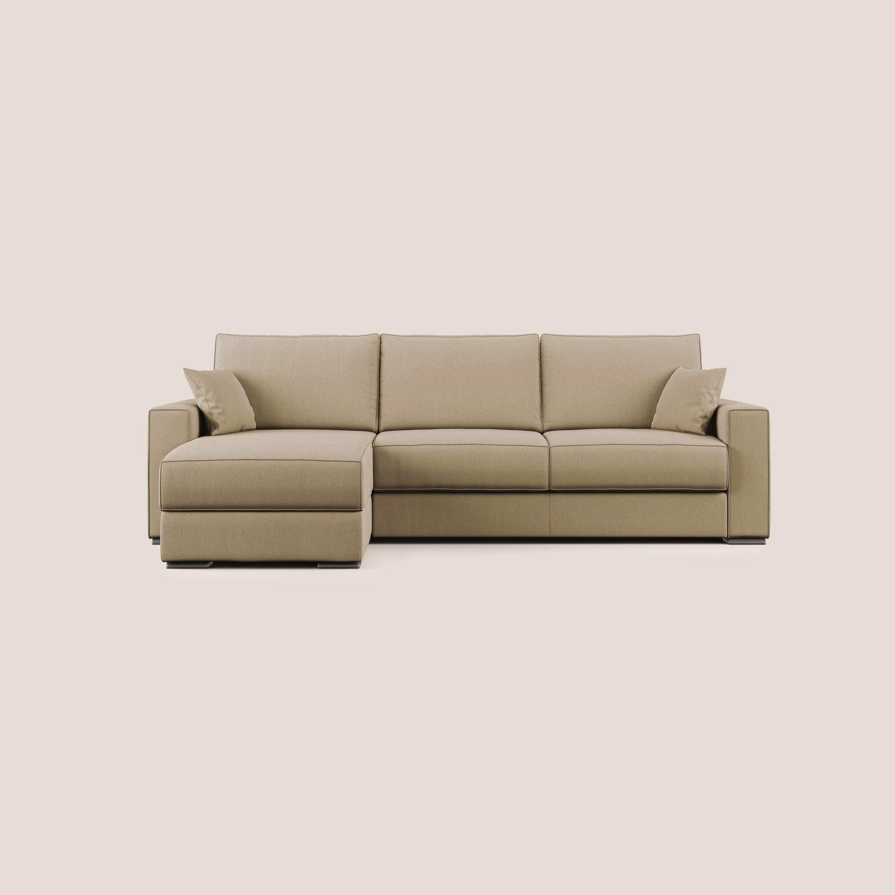 Dream Divano letto angolare in tessuto smacchiabile T05 beige - divani.store
