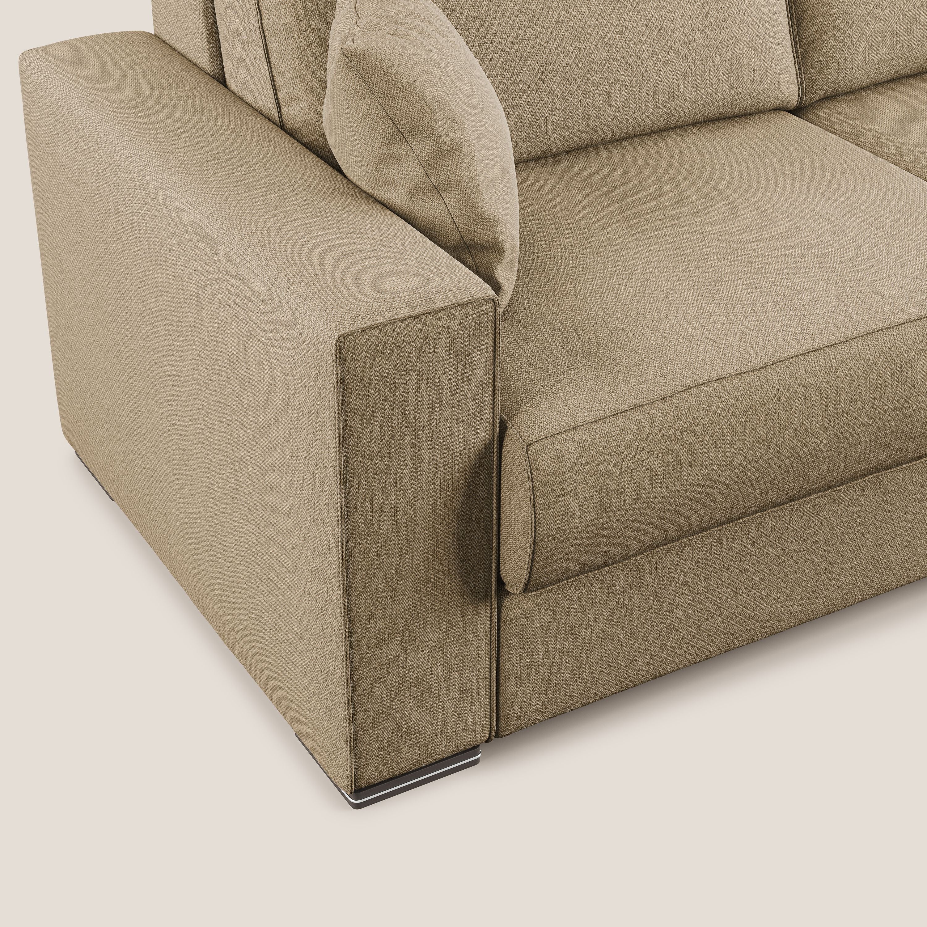 Dream Divano letto moderno dai morbidi cuscini in tessuto smacchiabile T05 beige - divani.store