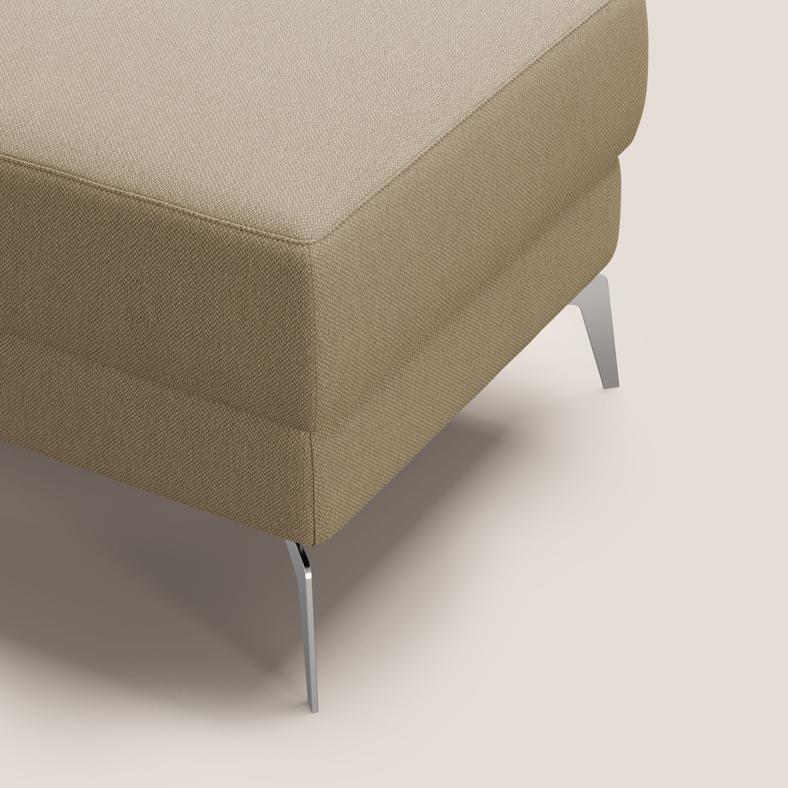 Star Pouf con piedini alti in tessuto smacchiabile T05 beige - divani.store