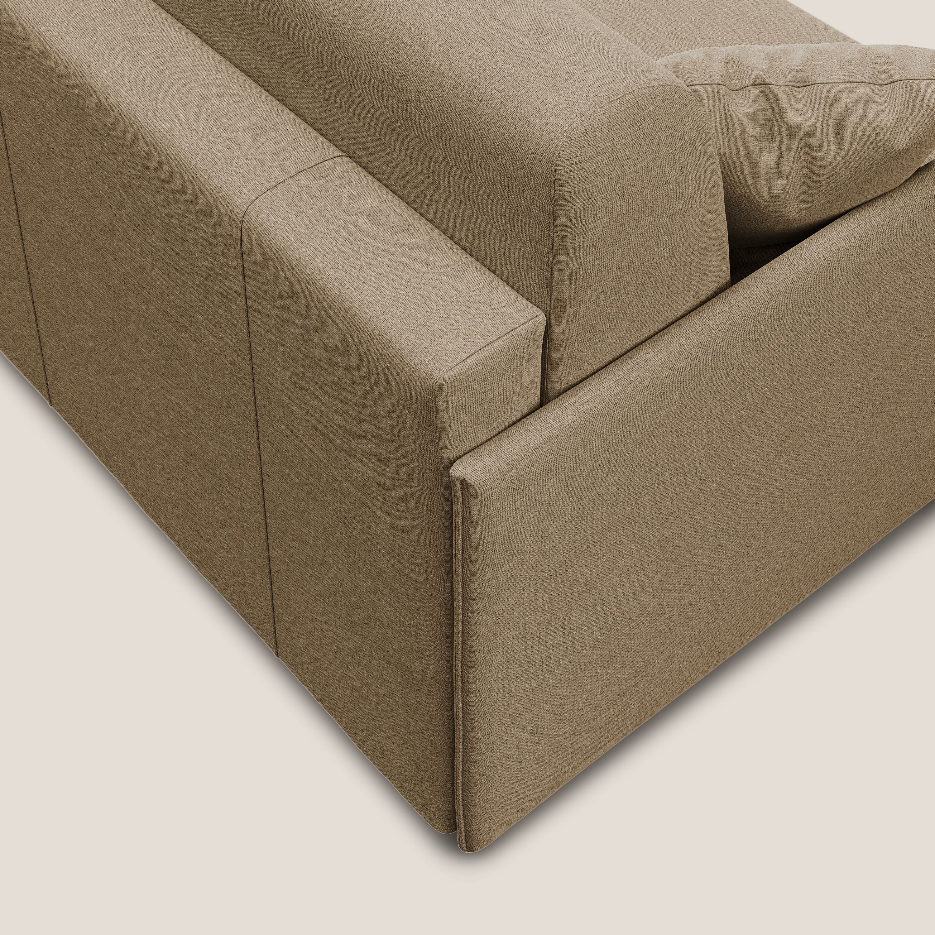 Evans Divano letto in tessuto Ecosostenibile beige - divani.store