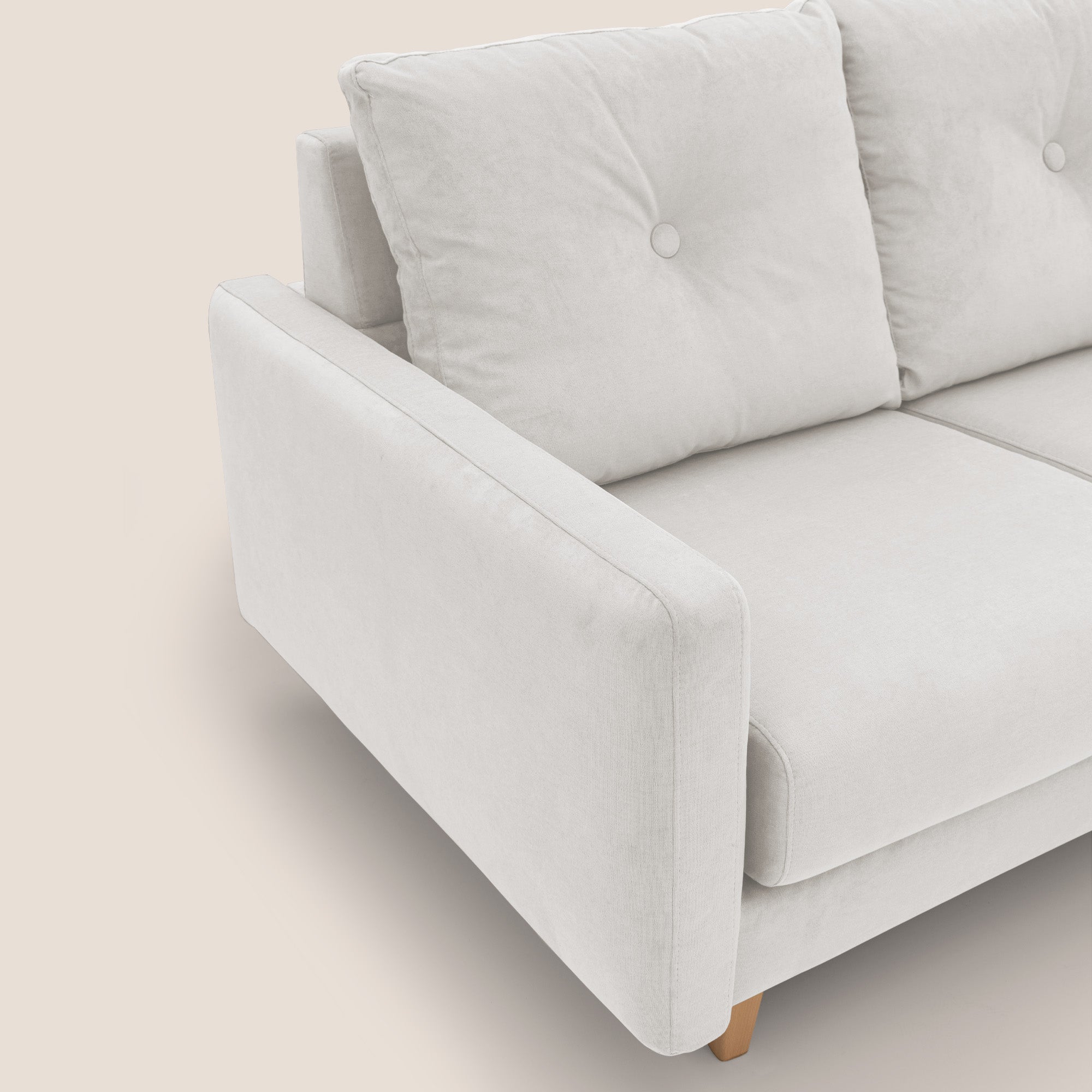 Matisse Divano angolare con sedute scorrevoli in tessuto morbido smacchiabile T17 - divani.store