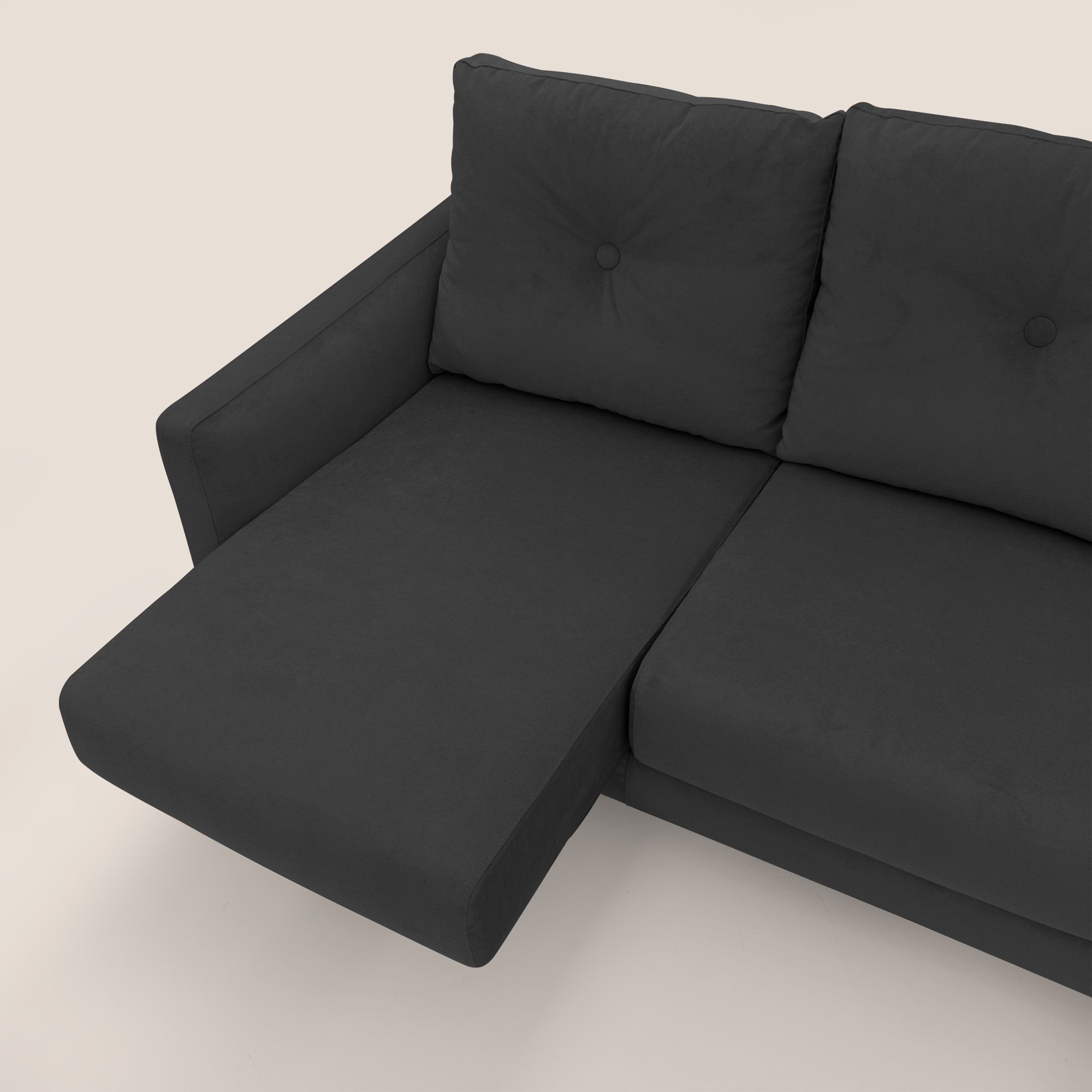 Matisse Divano angolare con sedute scorrevoli in tessuto morbido smacchiabile T17 - divani.store