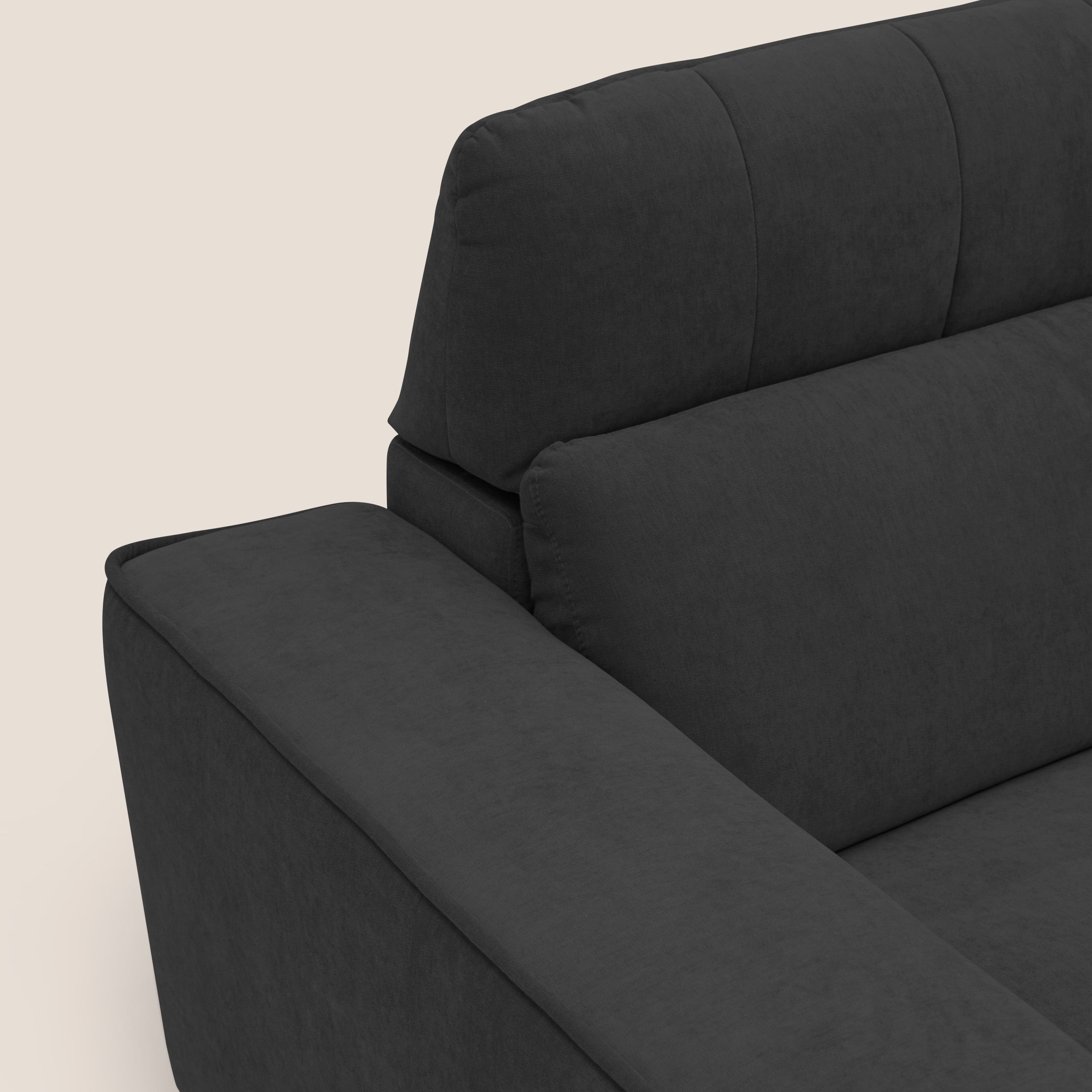 Clark Divano modulare con opzione relax elettrico in tessuto smacchiabile impermeabile T17 nero - divani.store