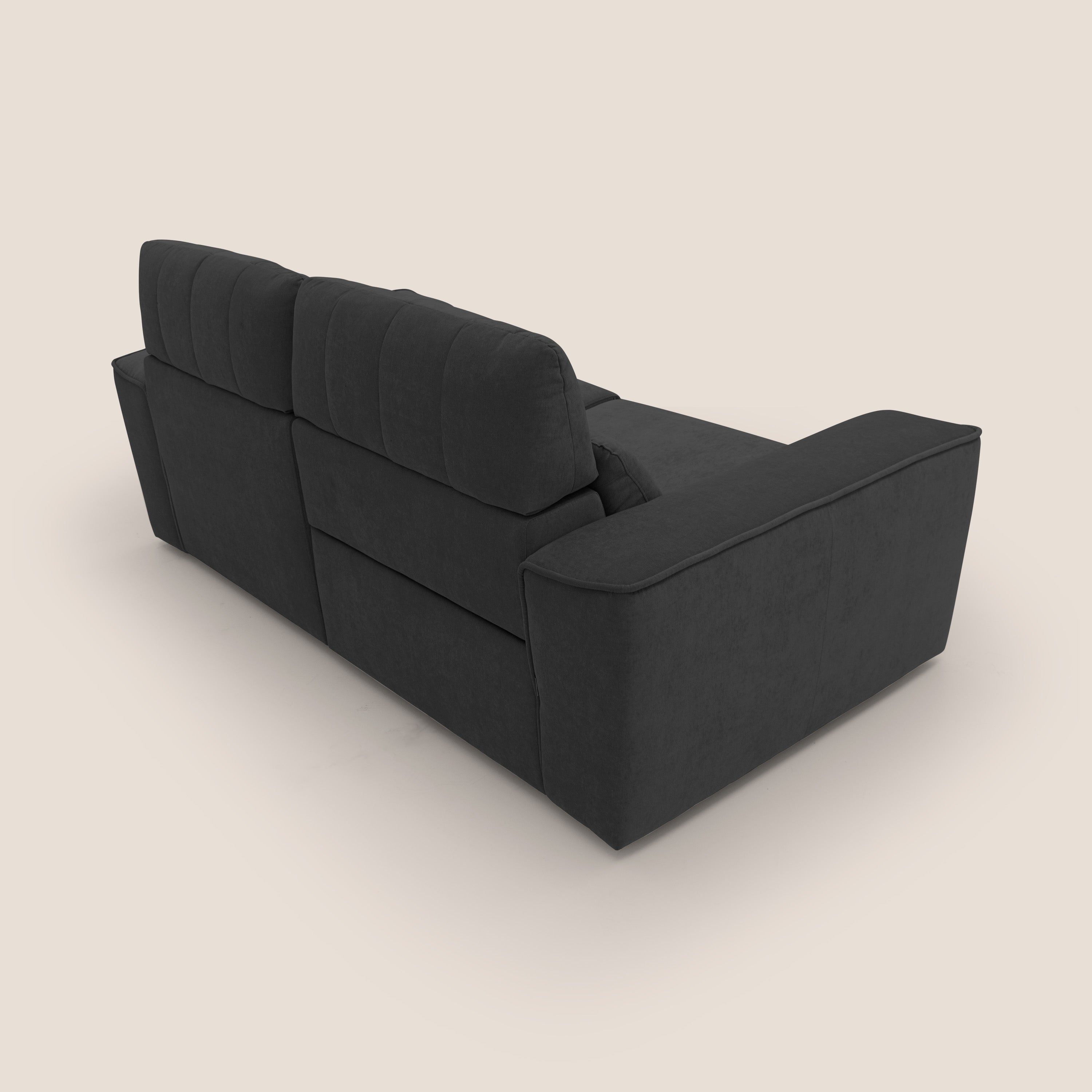 Clark Divano modulare con opzione relax elettrico in tessuto smacchiabile impermeabile T17 nero - divani.store