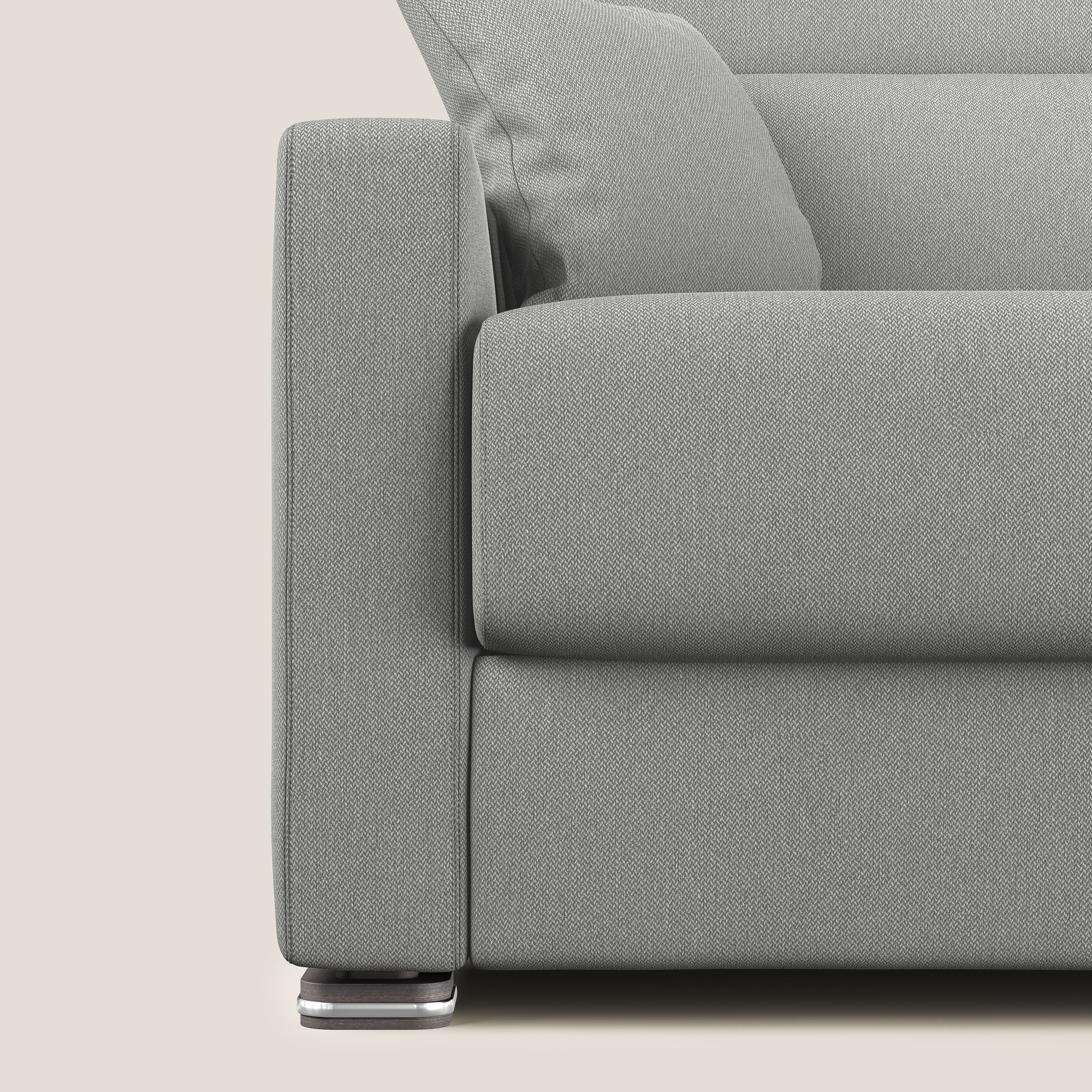 Amber divano letto matrimoniale in tessuto smacchiabile T05 grigio - divani.store