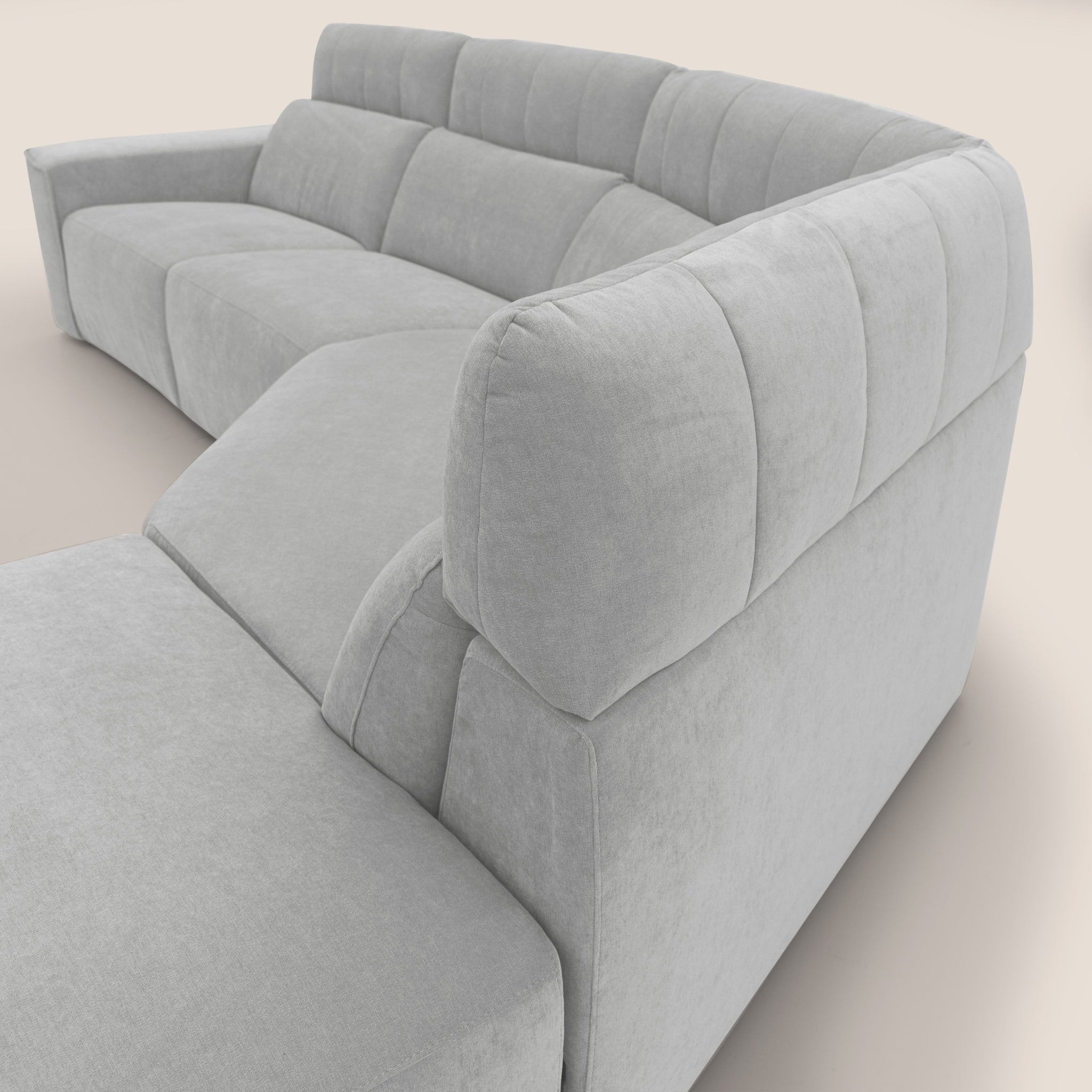 Clark modulares Ecksofa mit elektrischer Relaxoption aus wasserfestem, abwaschbarem Stoff T17