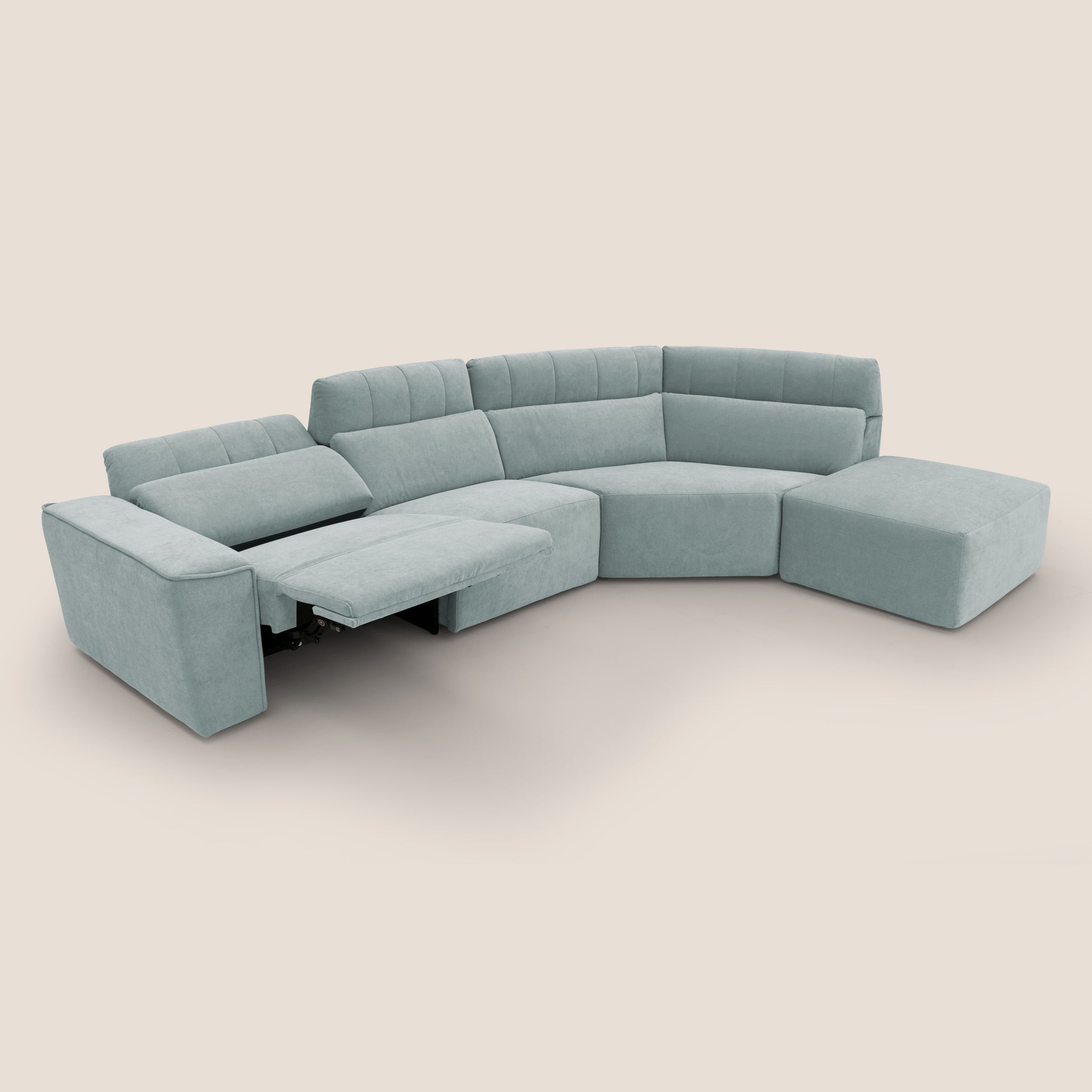 Clark modulares Ecksofa mit elektrischer Relaxoption aus wasserfestem, abwaschbarem Stoff T17