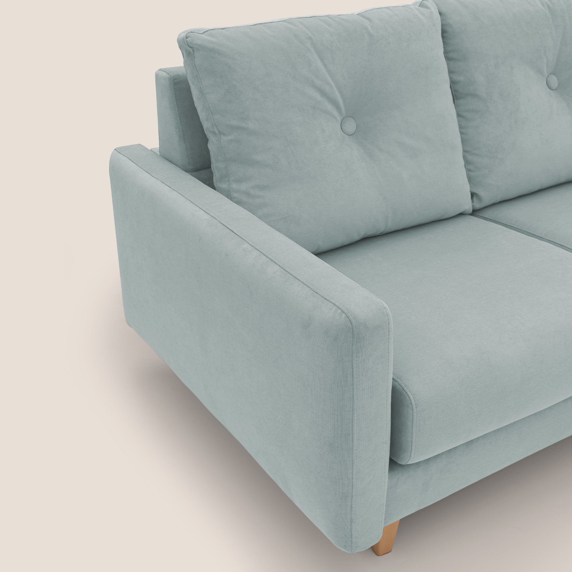 Matisse Divano angolare con sedute scorrevoli in tessuto morbido smacchiabile T17 - divani.store