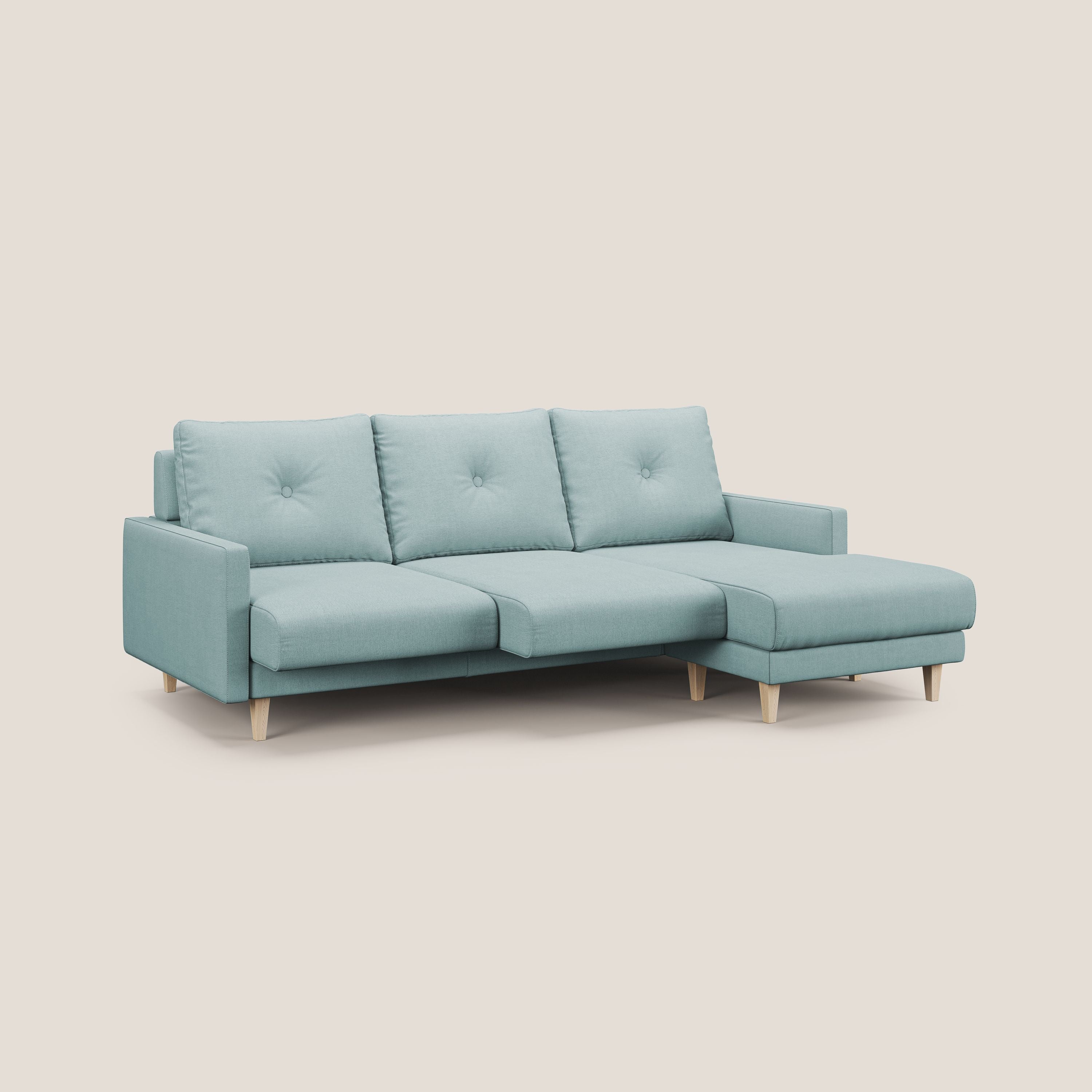 Matisse Divano angolare con sedute scorrevoli in tessuto morbido smacchiabile T17 - divani.store