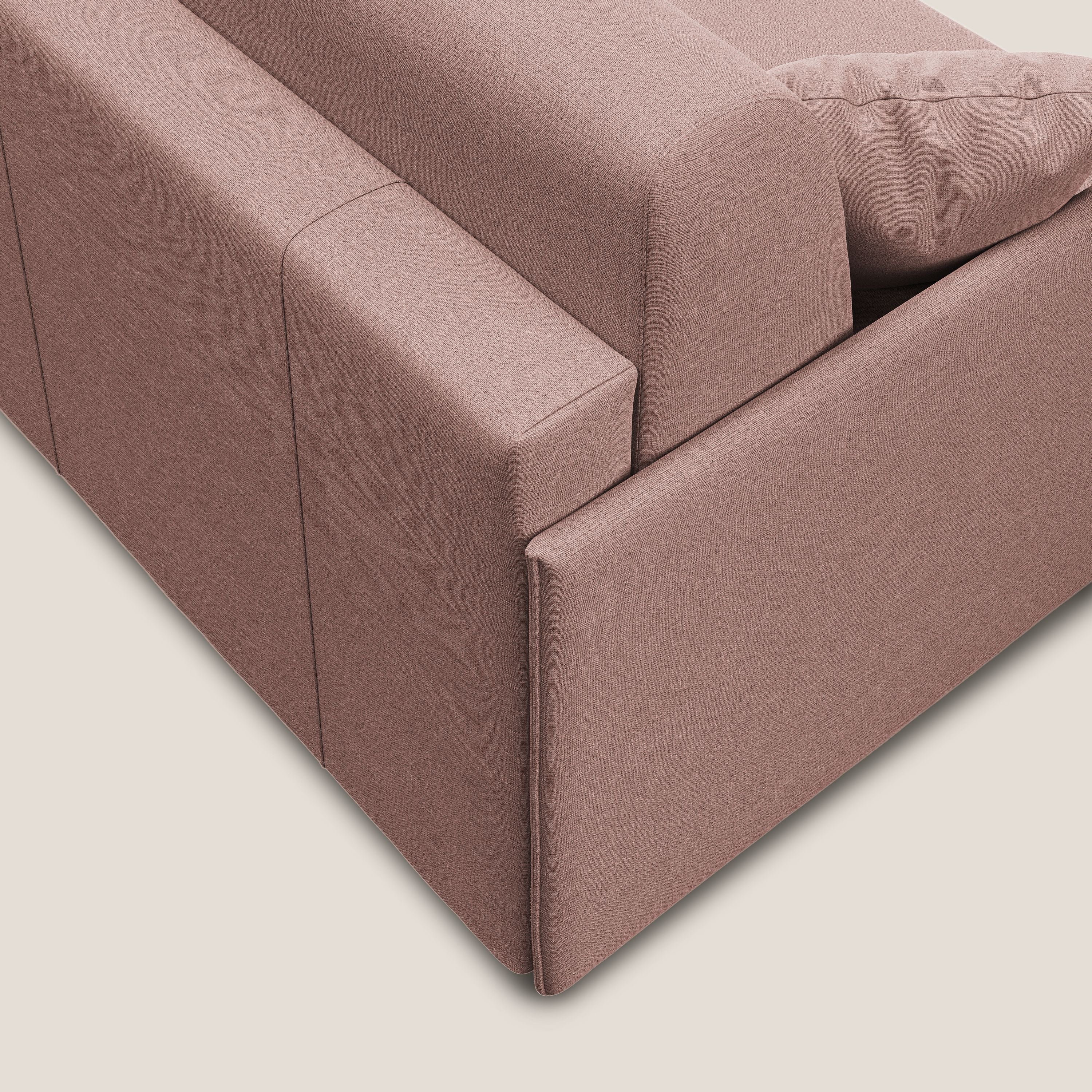 Evans Divano letto in tessuto Ecosostenibile salmone - divani.store