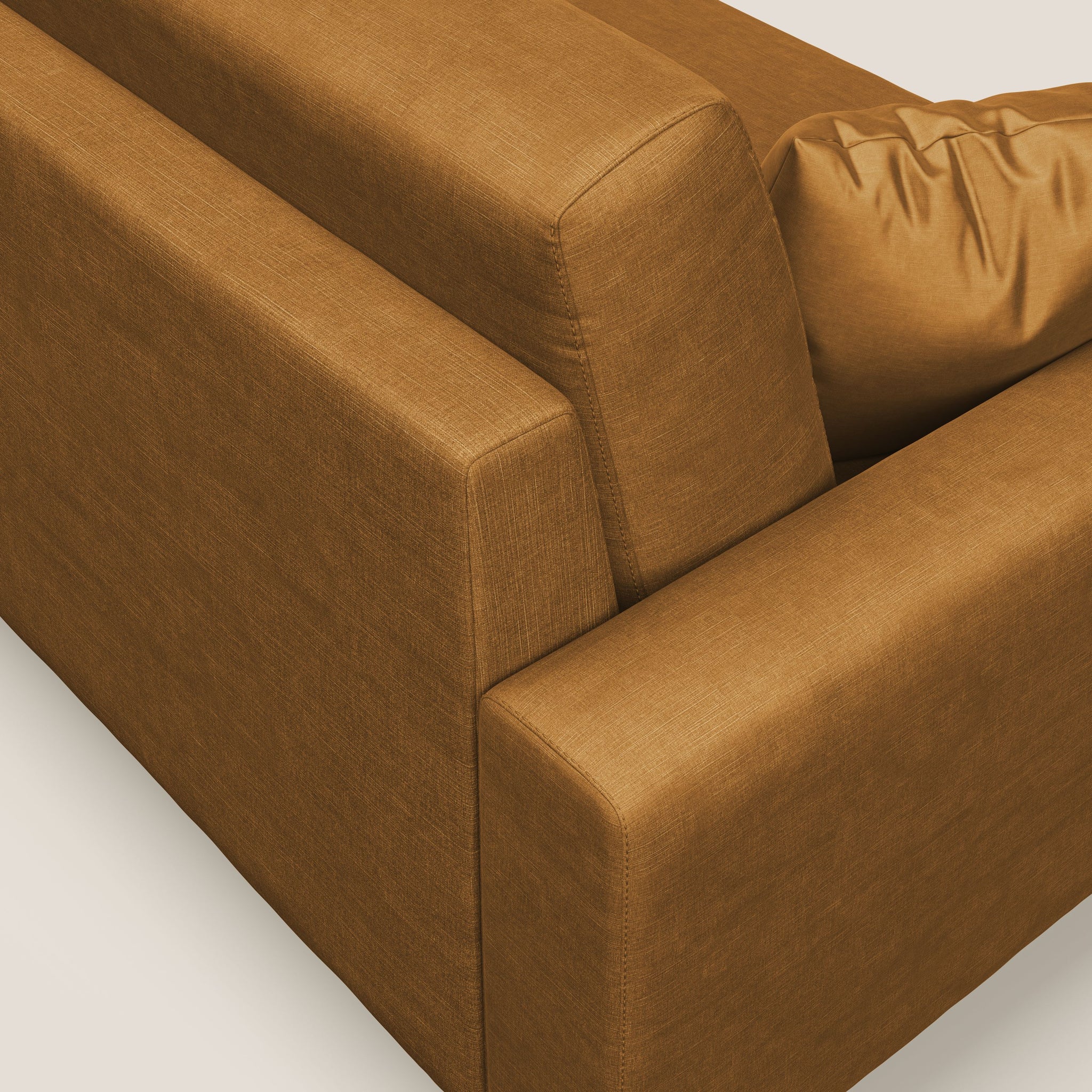 Arthur modernes Sofa 162 cm aus wasserfestem weichem Samt T01 GOLD