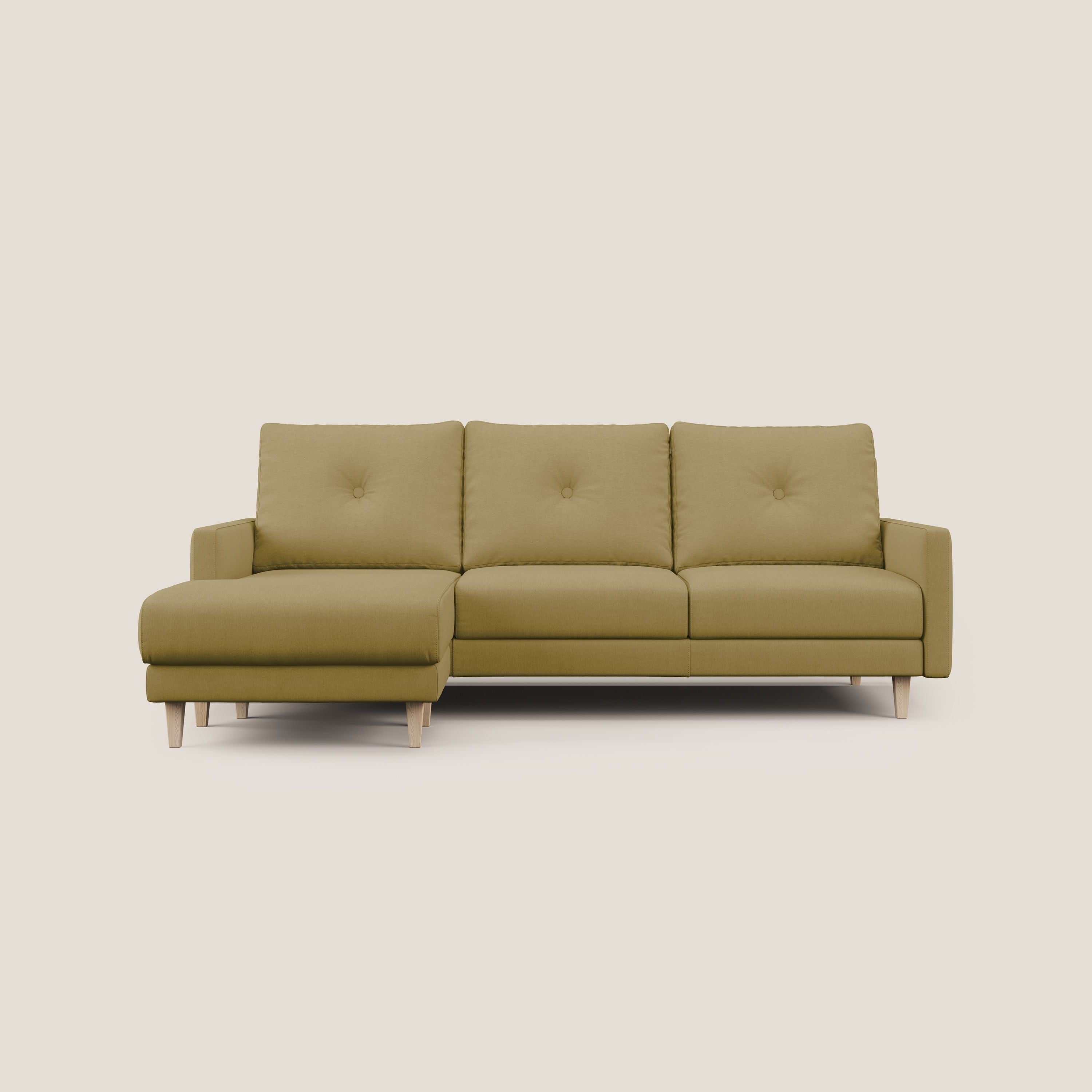 Matisse Divano angolare con sedute scorrevoli in tessuto morbido smacchiabile T17 - divani.store