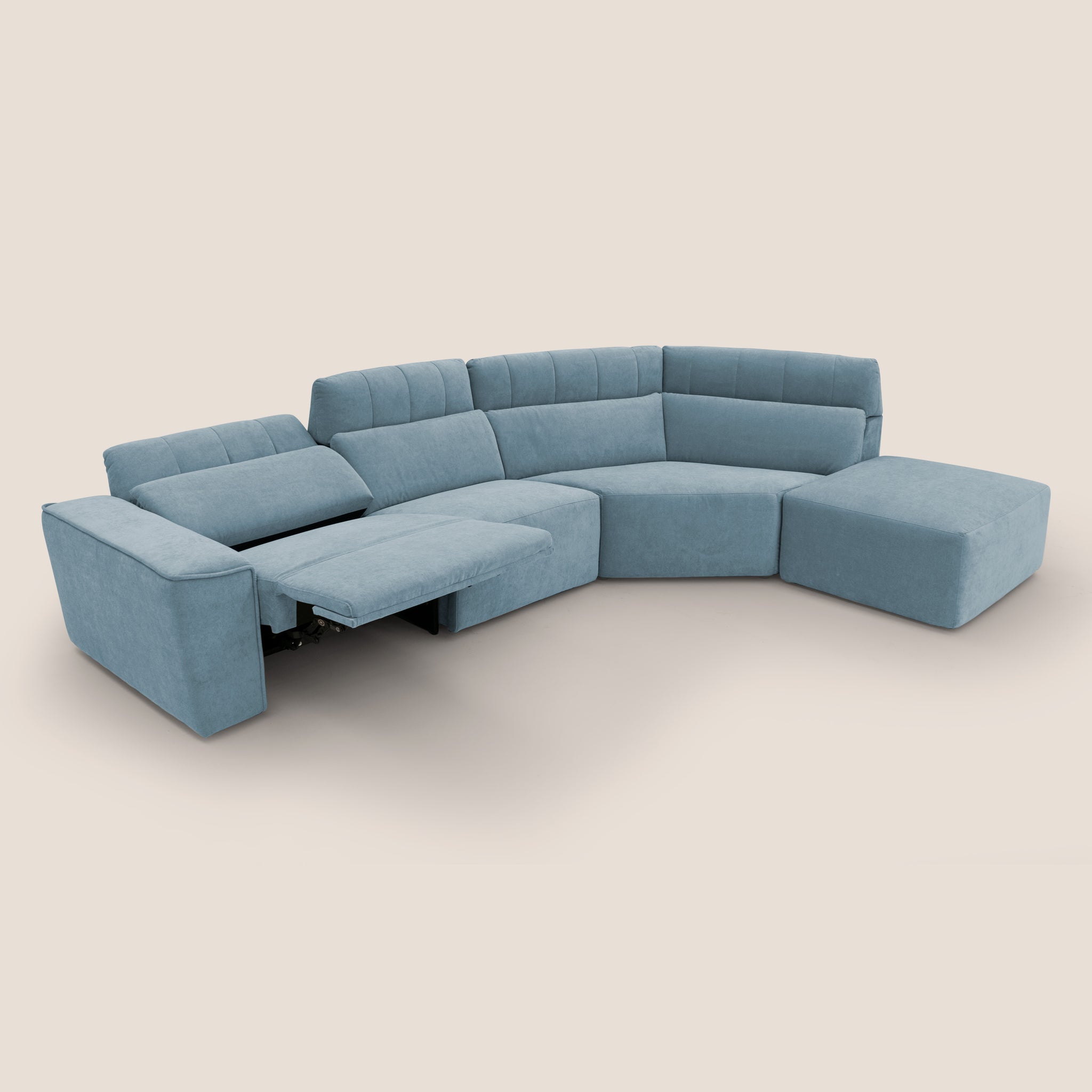 Clark modulares Ecksofa mit elektrischer Relaxoption aus wasserfestem, abwaschbarem Stoff T17