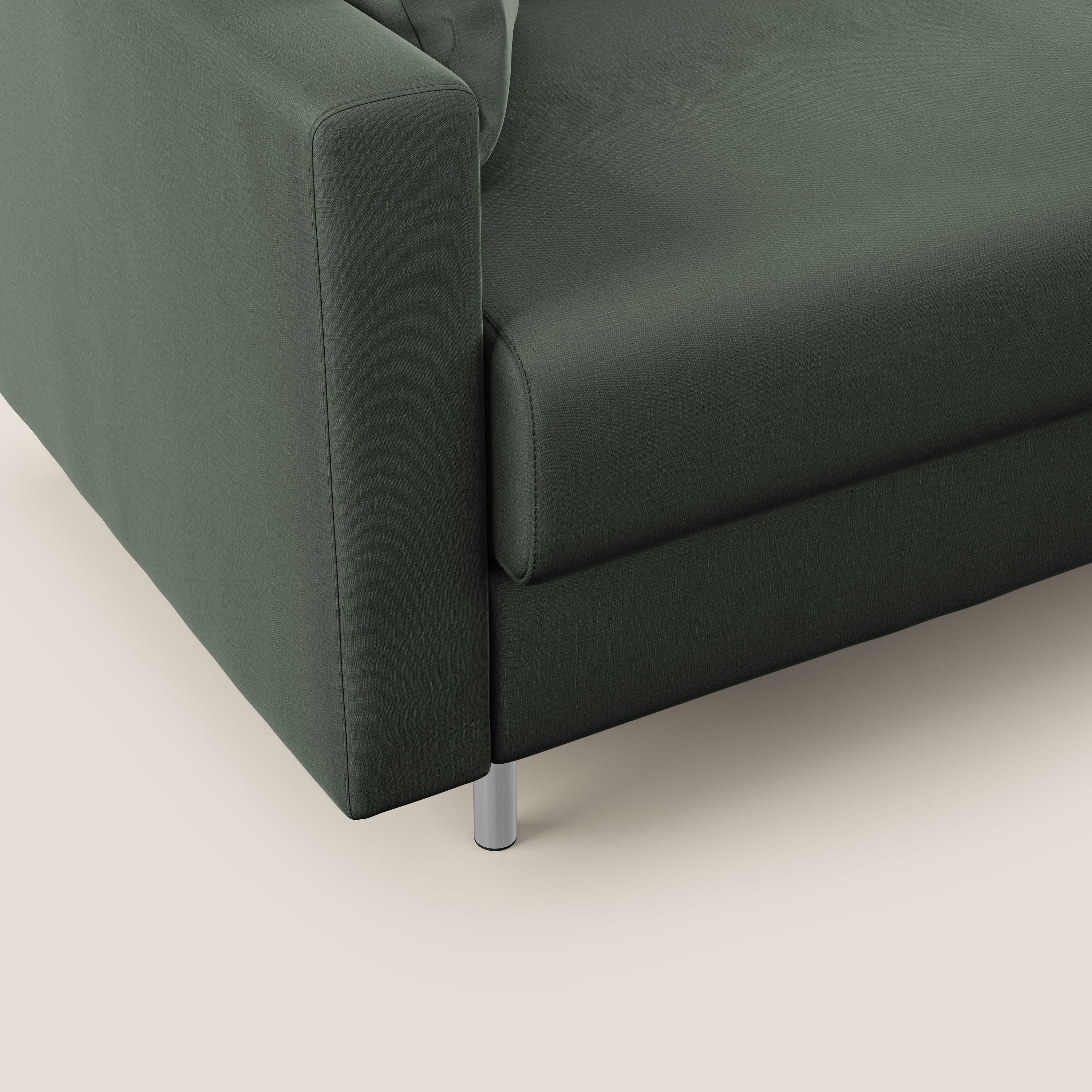 Andromeda divano letto matrimoniale in velluto morbido impermeabile T01 verde - divani.store