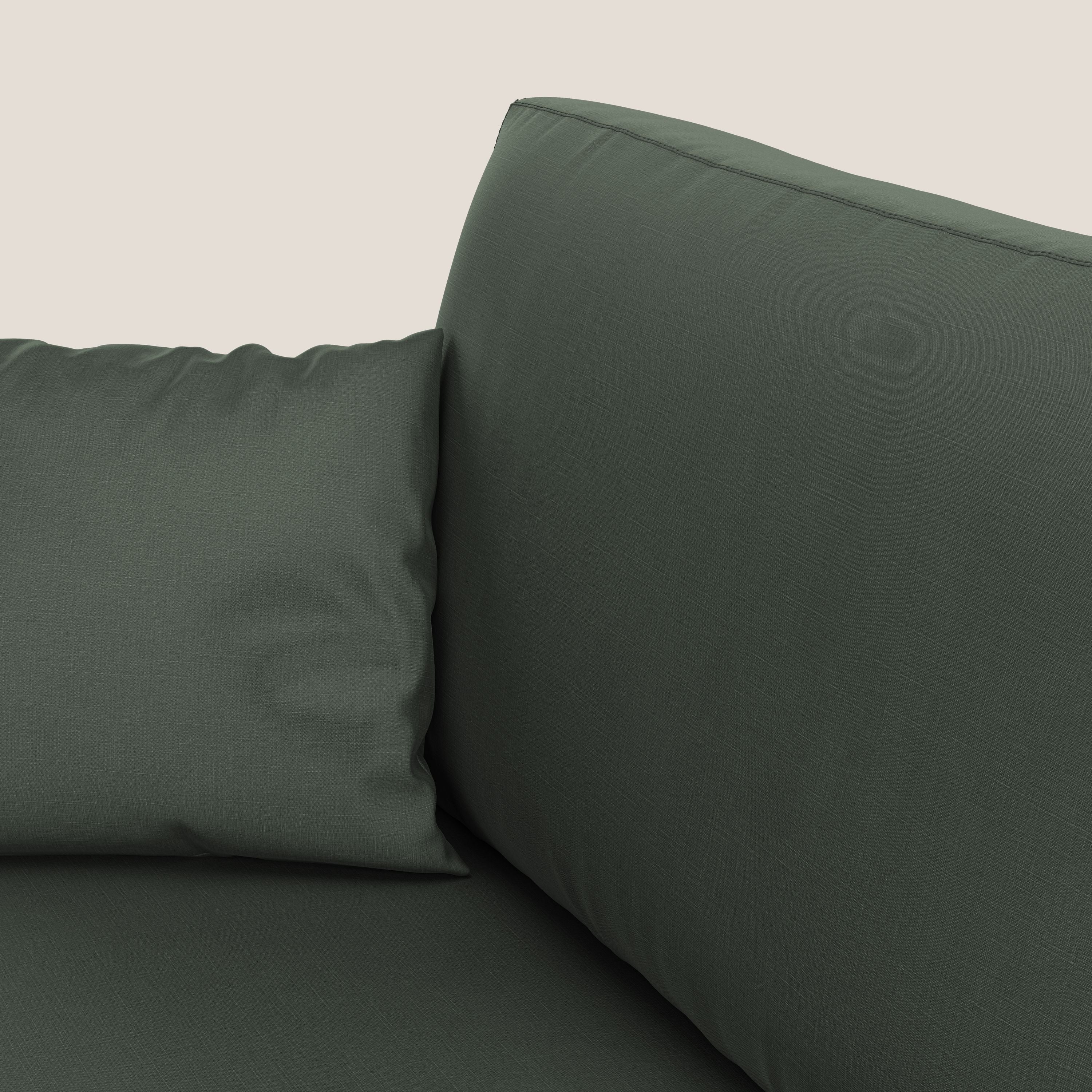 Andromeda divano letto matrimoniale in velluto morbido impermeabile T01 verde - divani.store