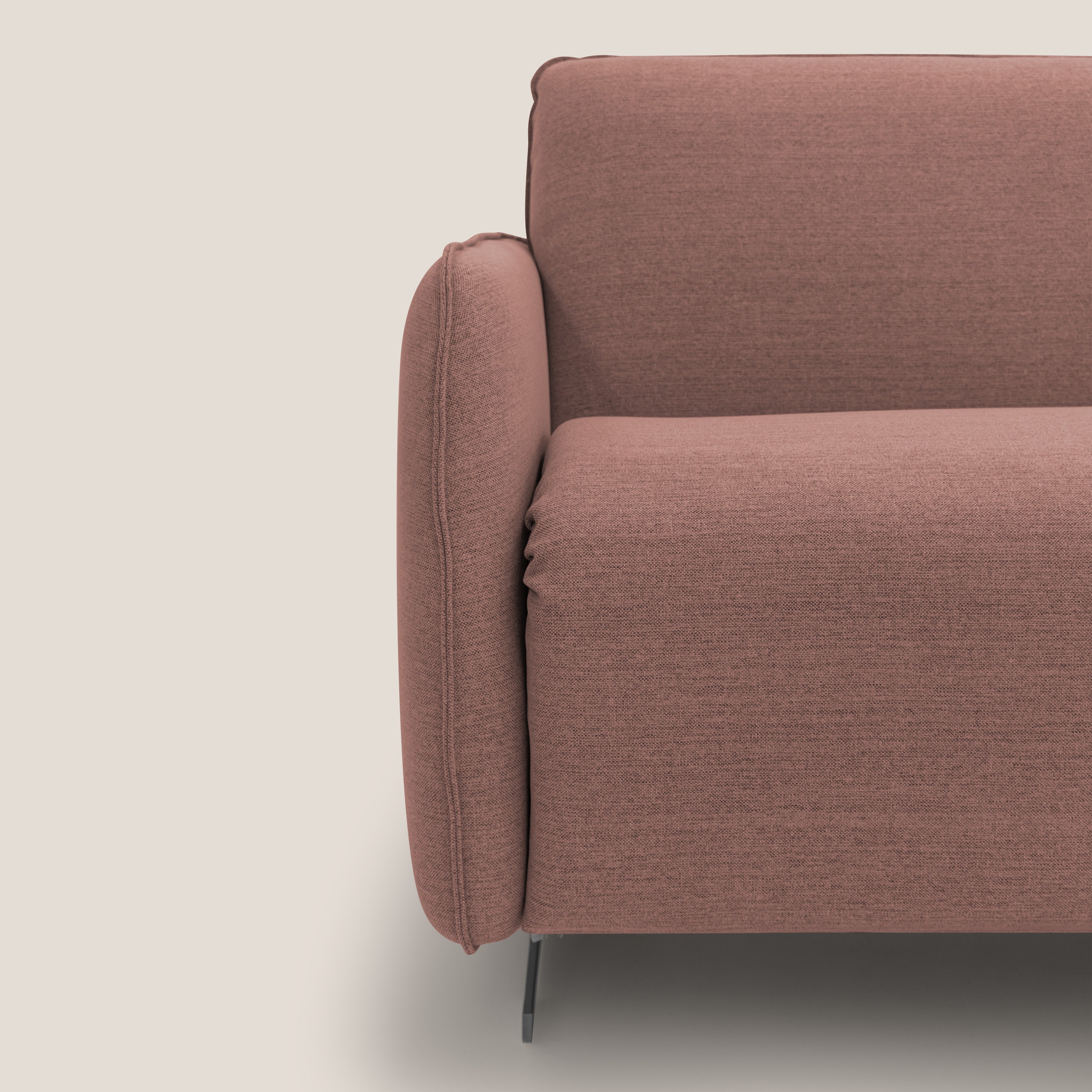 Texas Divano letto matrimoniale moderno in tessuto impermeabile T19 salmone - divani.store