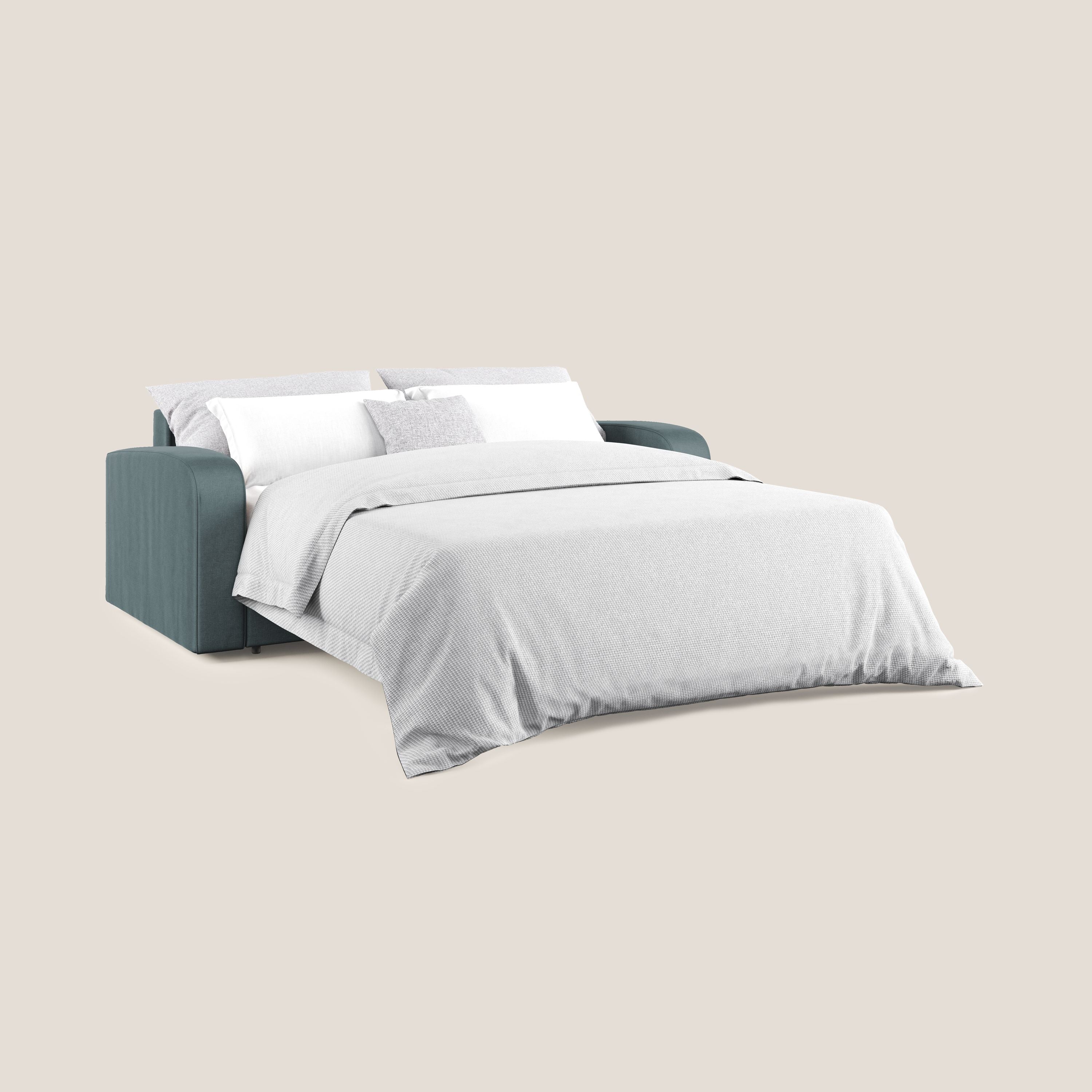 Lebron Divano letto matrimoniale in velluto morbido T01 petrolio - divani.store