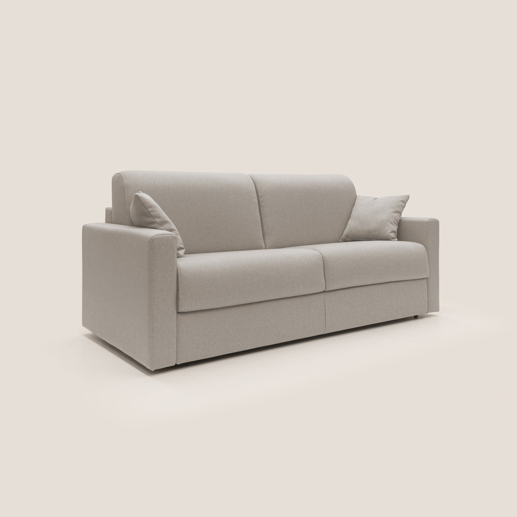 Chris Schlafsofa 186 cm (mat. 140x197 cm) aus wasserfestem Stoff T13 CREME